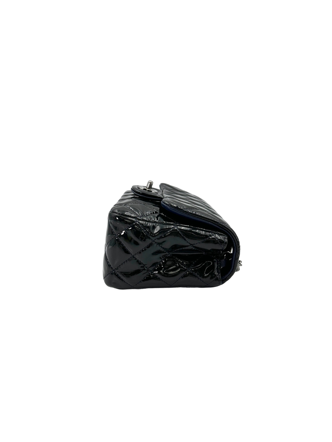 Chanel Classic Flap Dark Green Patent Leather Mini Square Bag(19***87) IRIS154