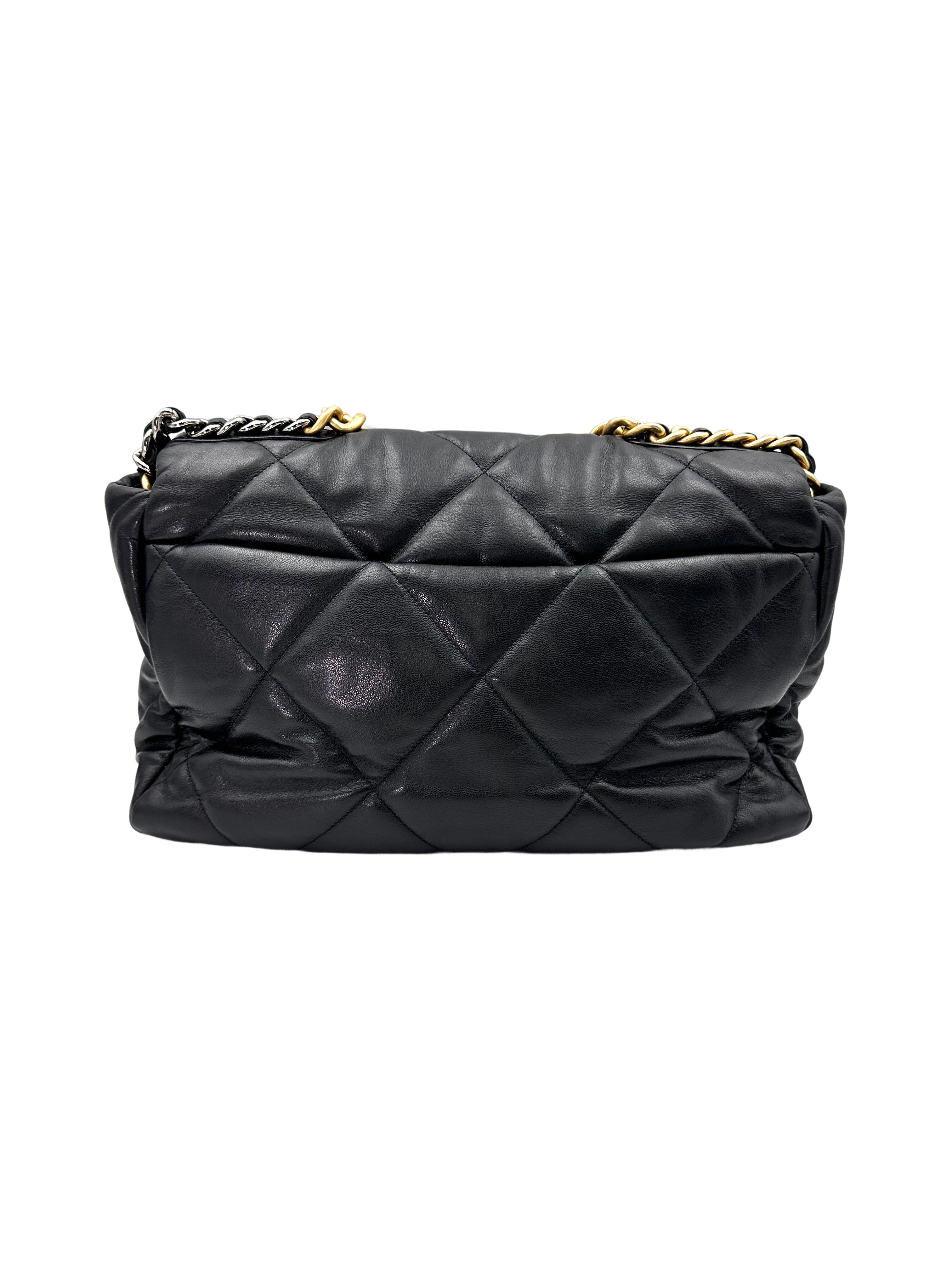 Chanel 19Bag Black Quilted Leather Flap Bag With Gold Hardware(30***19) CC1752
