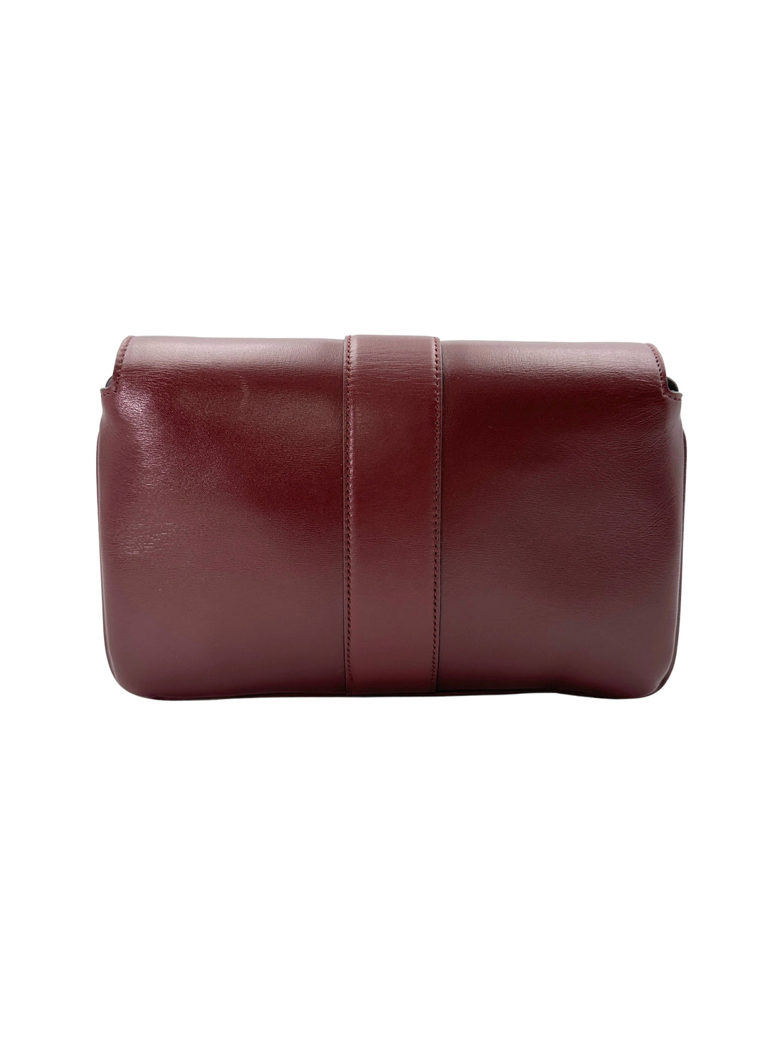 Gucci Arli Burgundy Leather Shoulder Bag With Gold Hardware GG840