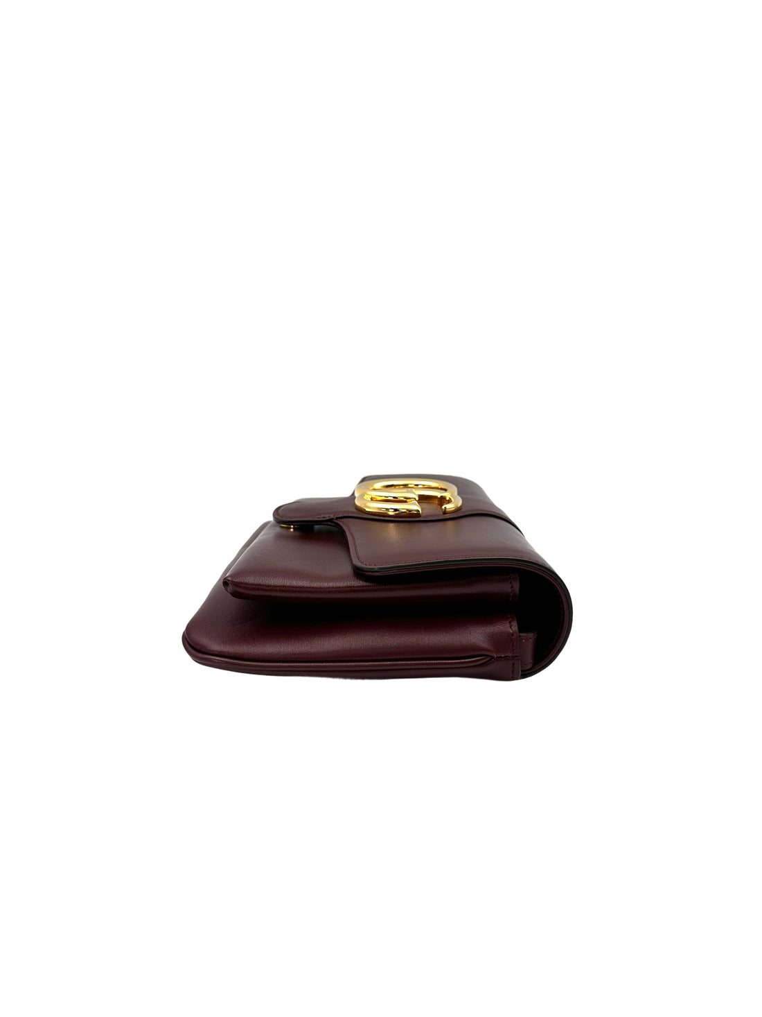 Gucci Arli Burgundy Leather Shoulder Bag With Gold Hardware GG840