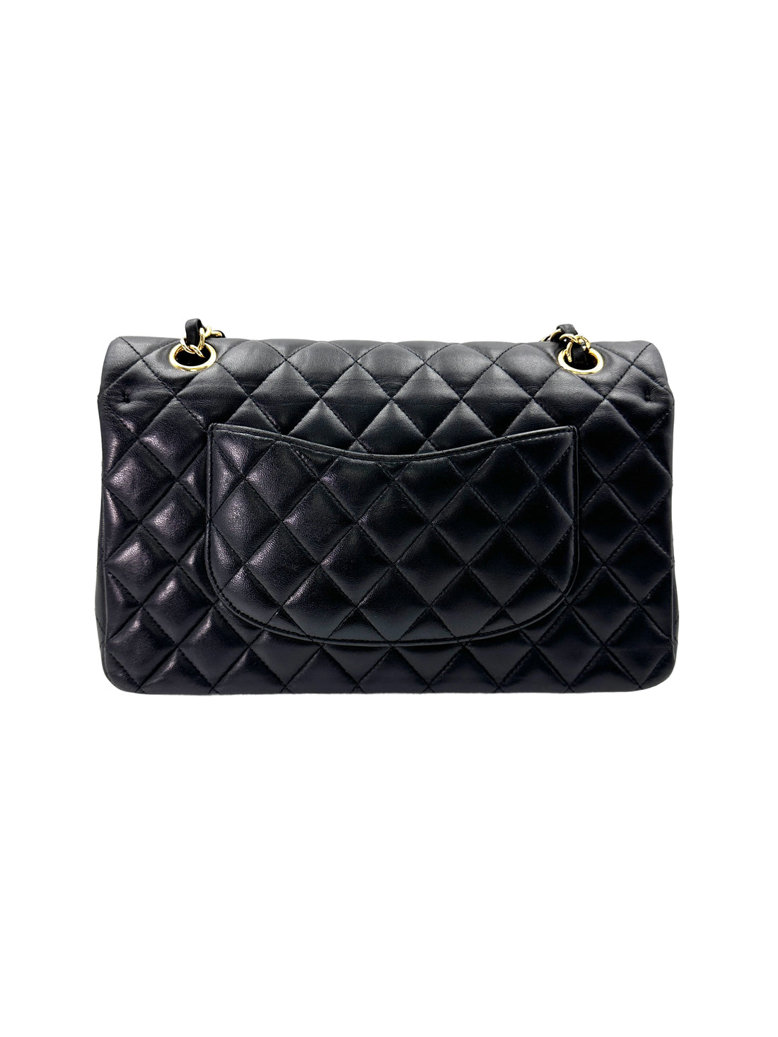 Chanel Classic Flap Black Quilted Lambskin Medium Size Shoulder Bag(25***88) CC1750