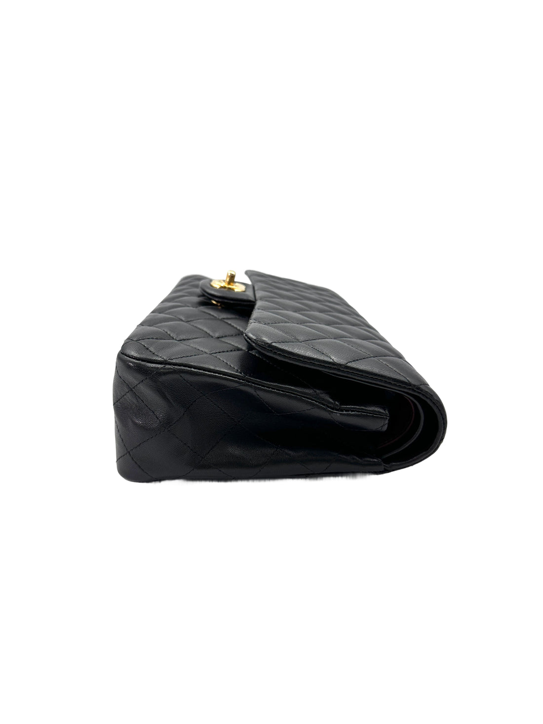 Chanel Classic Flap Black Quilted Lambskin Medium Size Shoulder Bag(25***88) CC1750