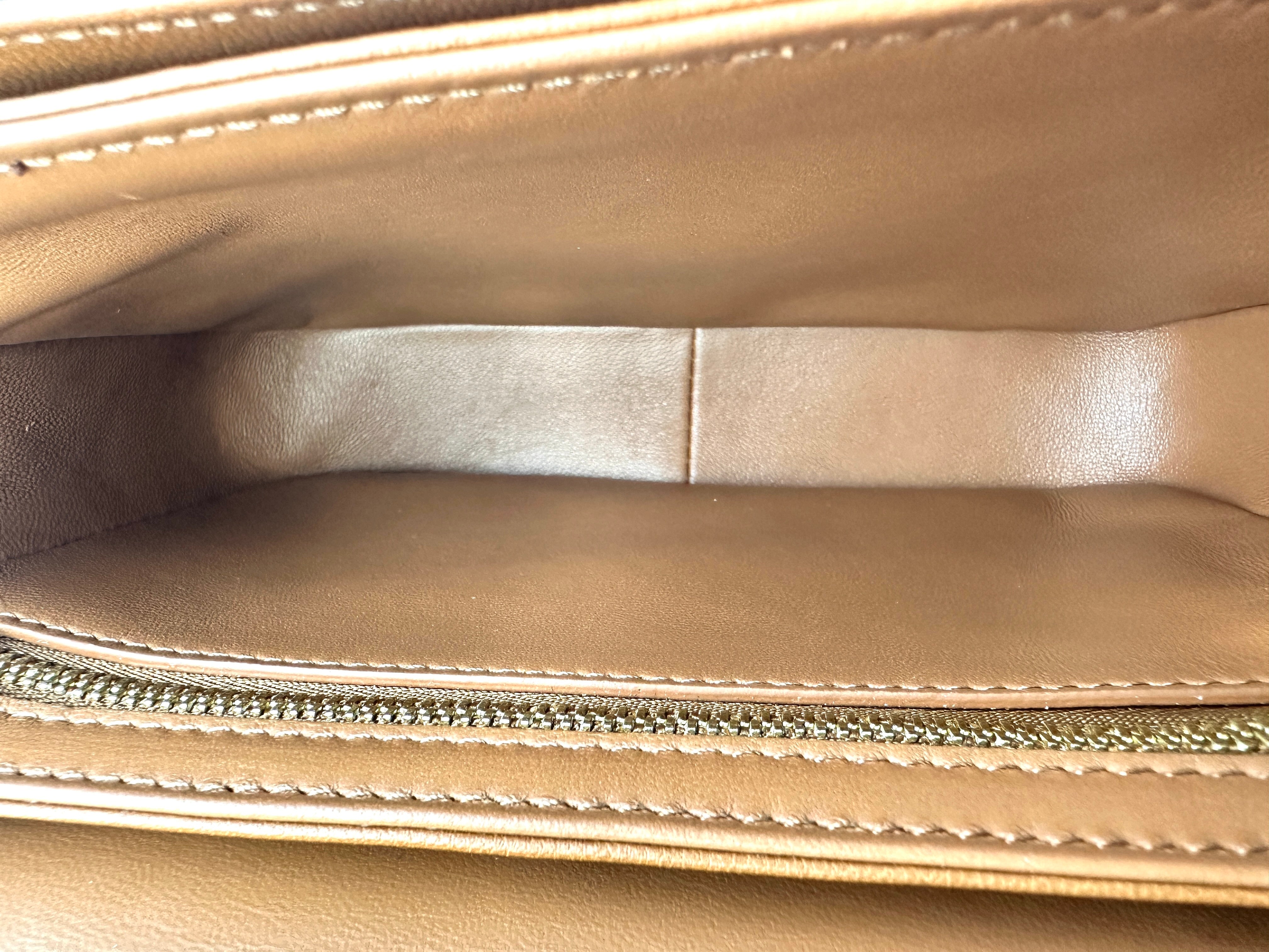 Celine Teen Triomphe White Textile Shoulder Bag CE150