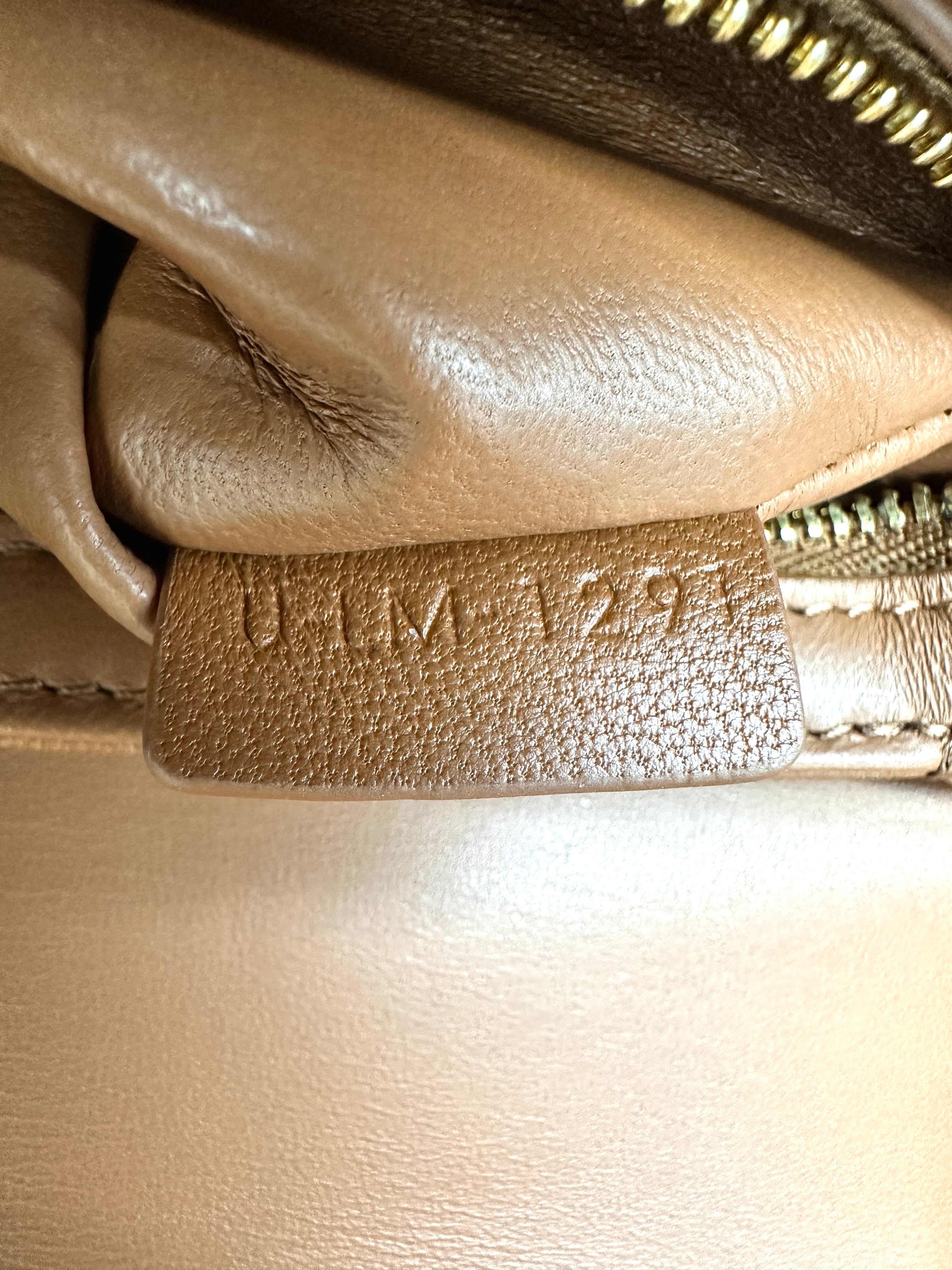 Celine Teen Triomphe White Textile Shoulder Bag CE150