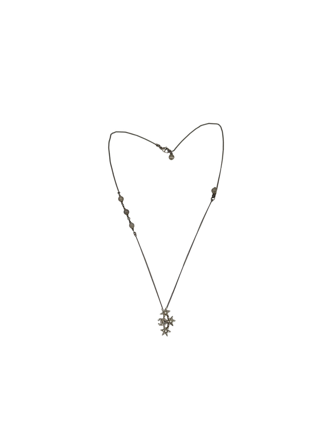 Chanel Crystal Star CC Logo Pendant Necklace CC1756