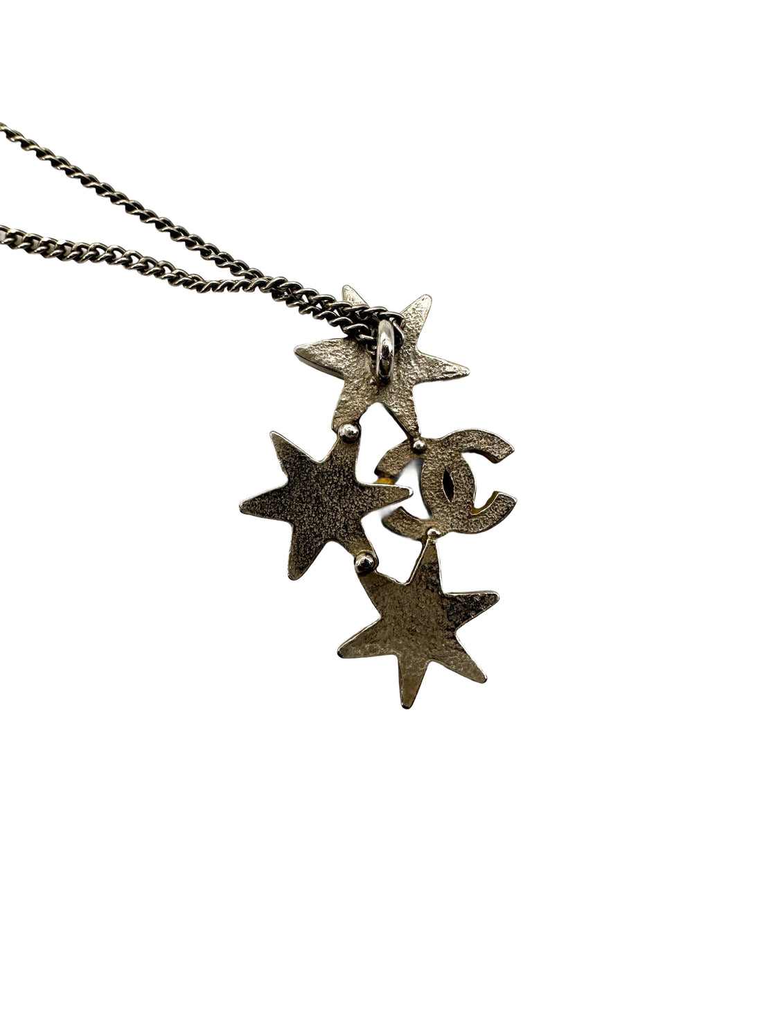 Chanel Crystal Star CC Logo Pendant Necklace CC1756