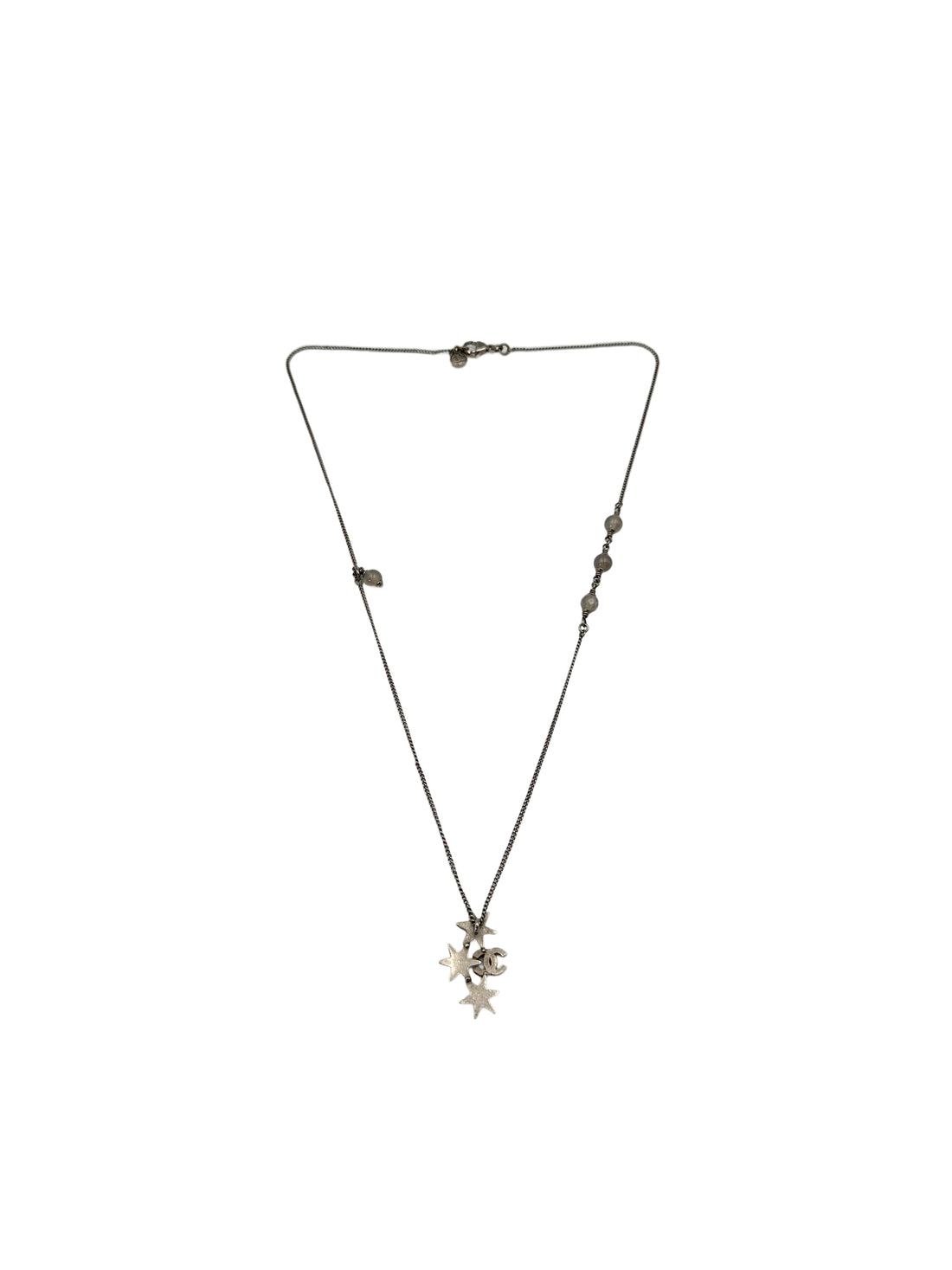 Chanel Crystal Star CC Logo Pendant Necklace CC1756