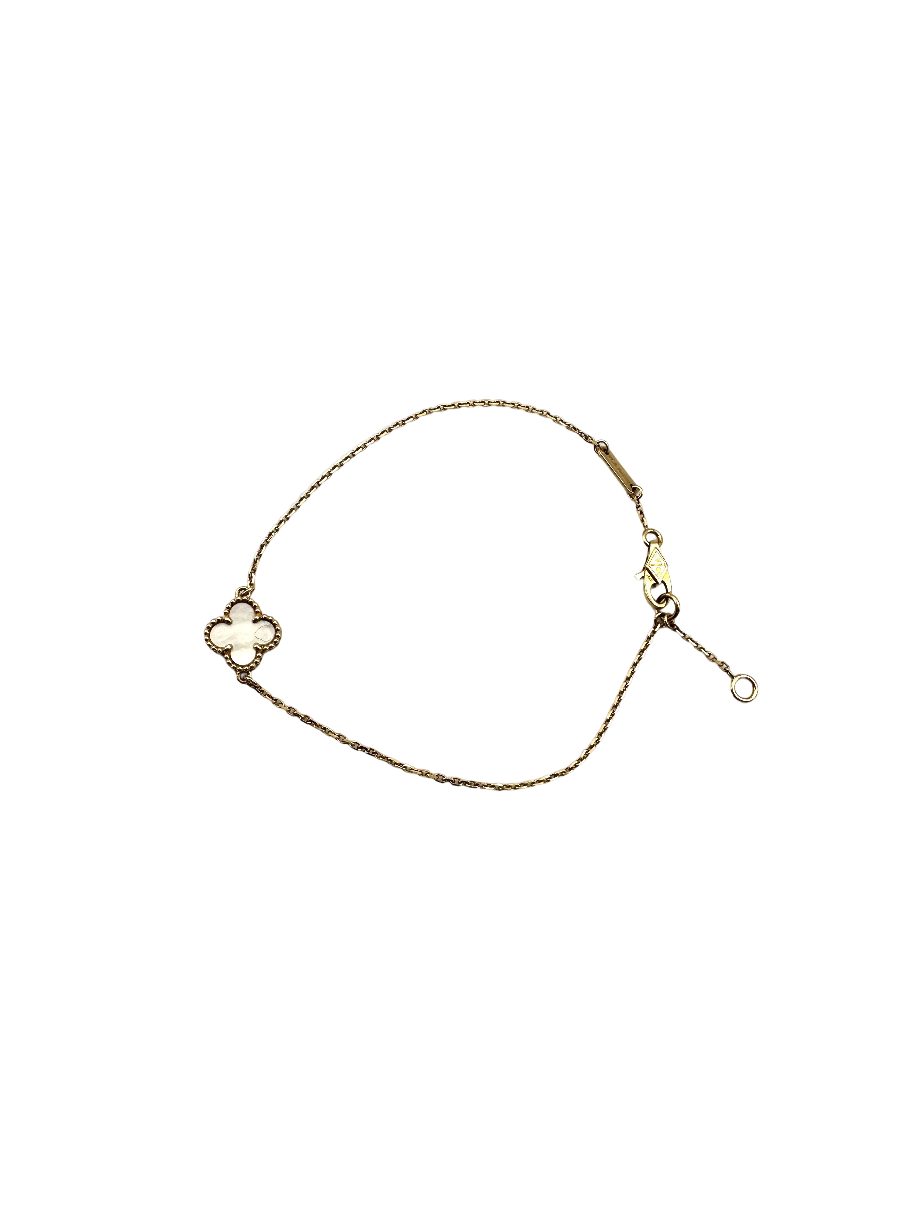 Van Cleef & Arpels White Sweet Alhambra Bracelet VC01