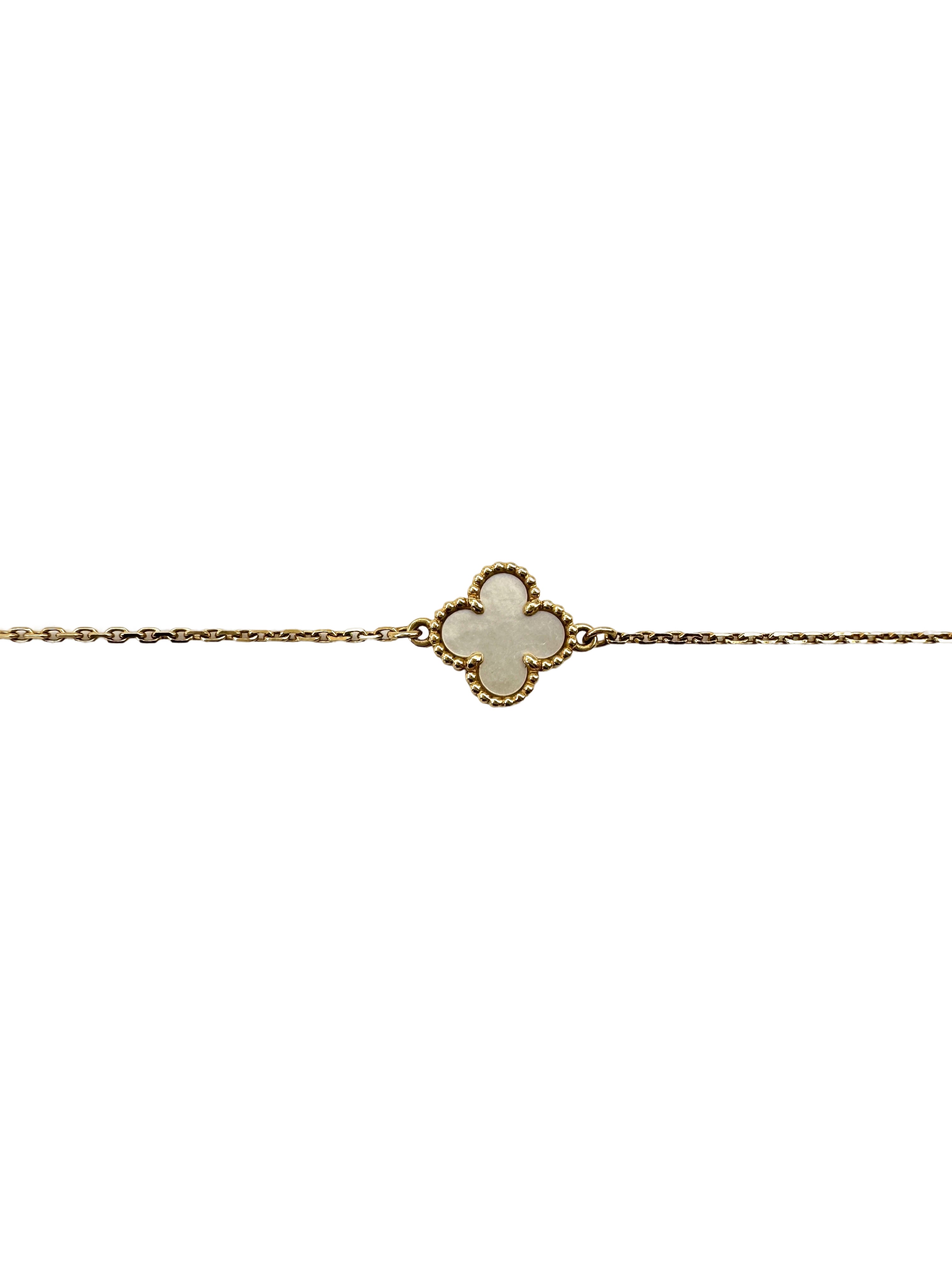 Van Cleef & Arpels White Sweet Alhambra Bracelet VC01