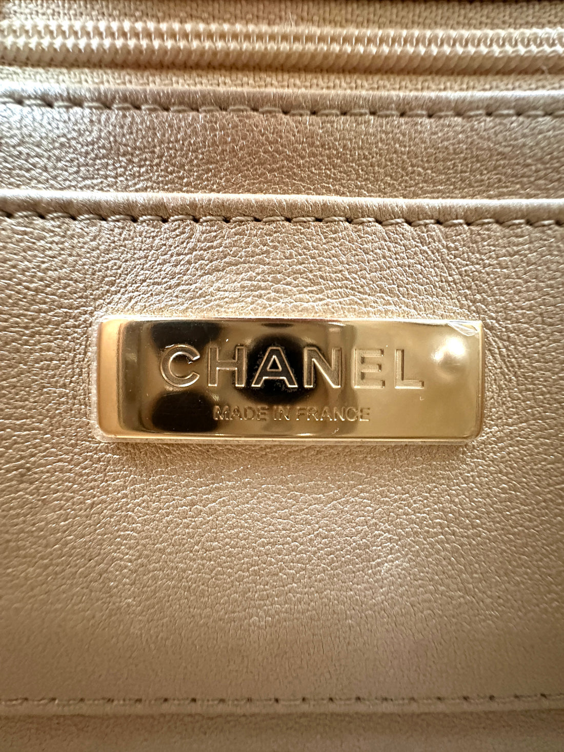 Chanel 24C Hollywood Boulevard Flap Gold Mirror Leather Shoulder Bag With Star Coin Purse(L5***XA) CC1753