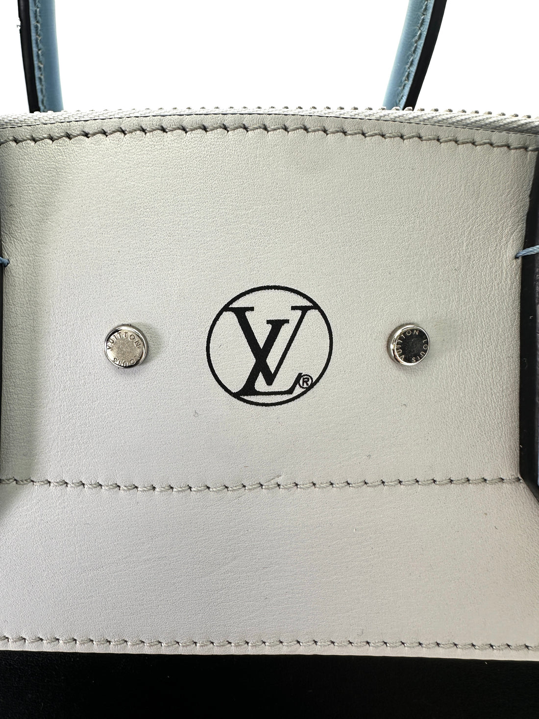 Louis Vuitton City Steamer Black/White Grained Leather Handle Bag LV2419