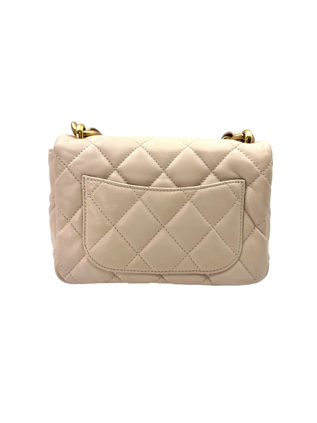 Chanel Funky Town White Quilted Leather Flap Bag With Chunky Chain(TE***9A) IRIS158