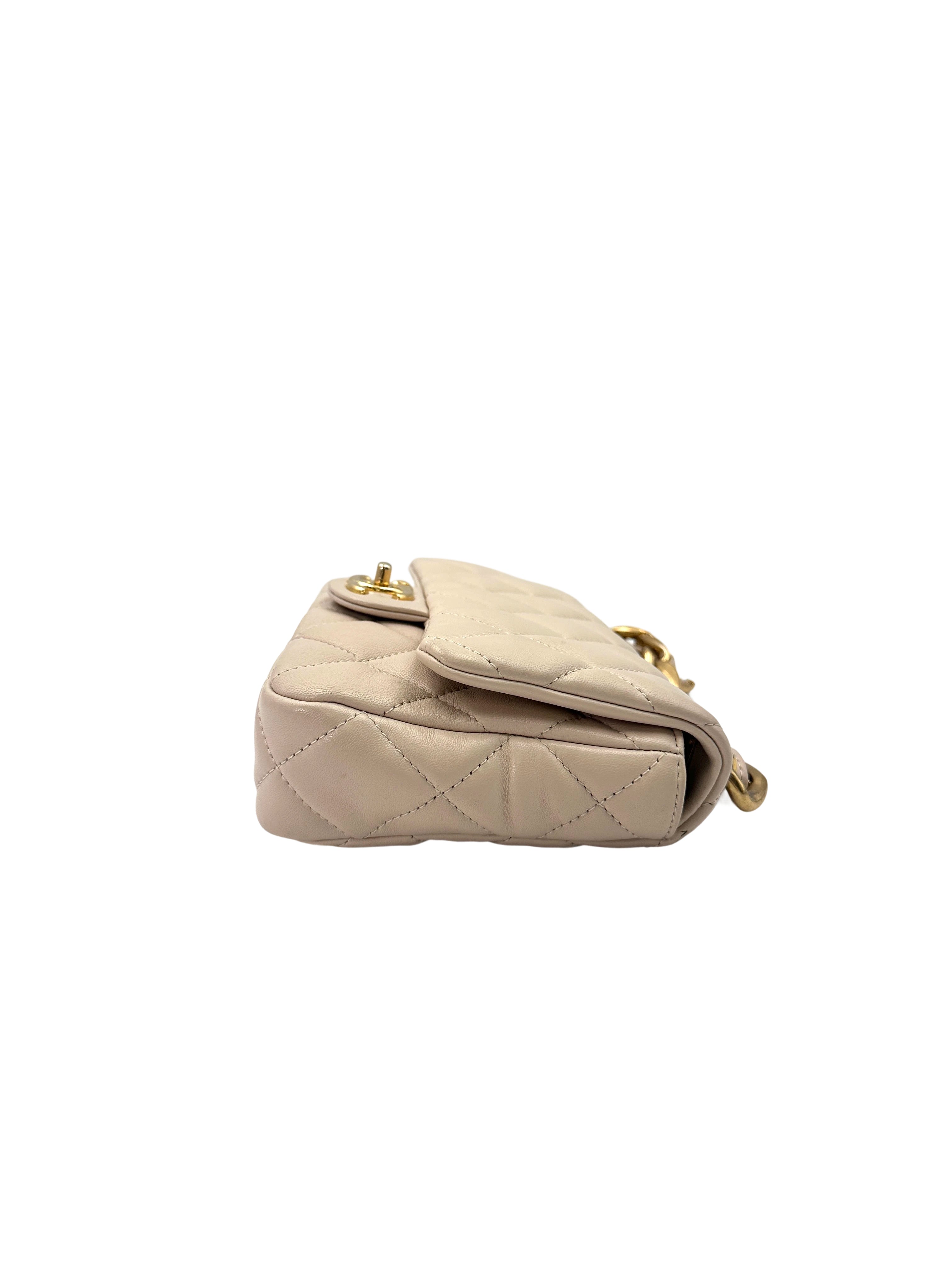 Chanel Funky Town White Quilted Leather Flap Bag With Chunky Chain(TE***9A) IRIS158