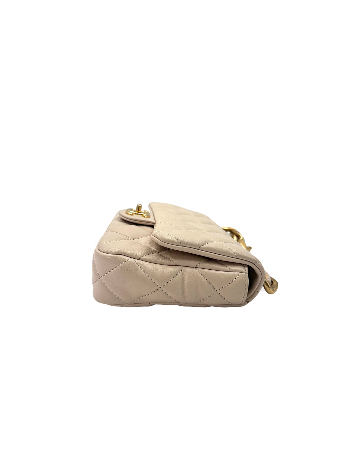 Chanel Funky Town White Quilted Leather Flap Bag With Chunky Chain(TE***9A) IRIS158