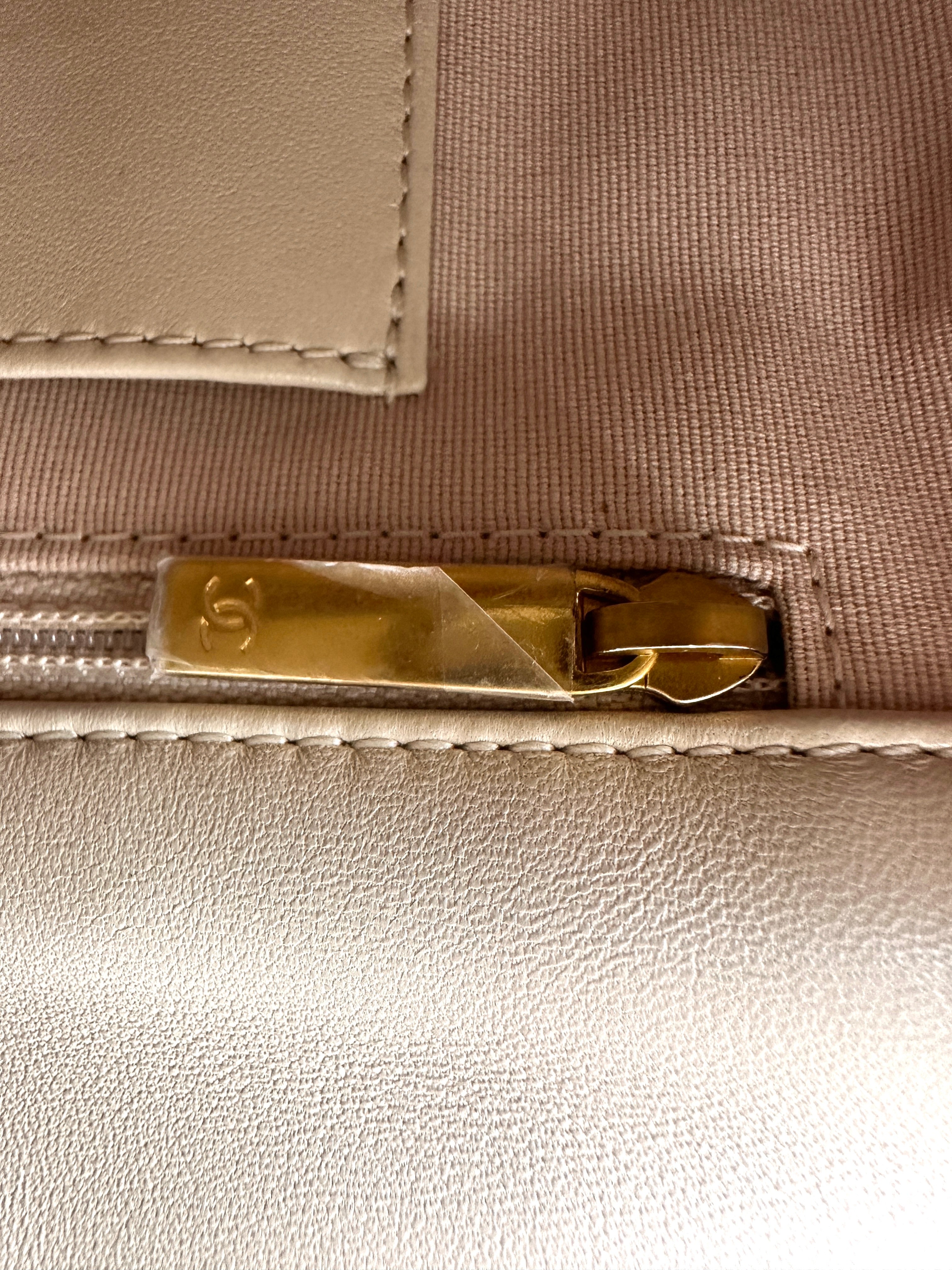 Chanel Funky Town White Quilted Leather Flap Bag With Chunky Chain(TE***9A) IRIS158