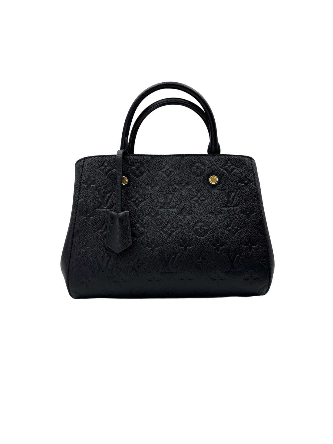 Louis Vuitton Montaigne Black Monogram Empreinte Leather Handle Bag LV2424