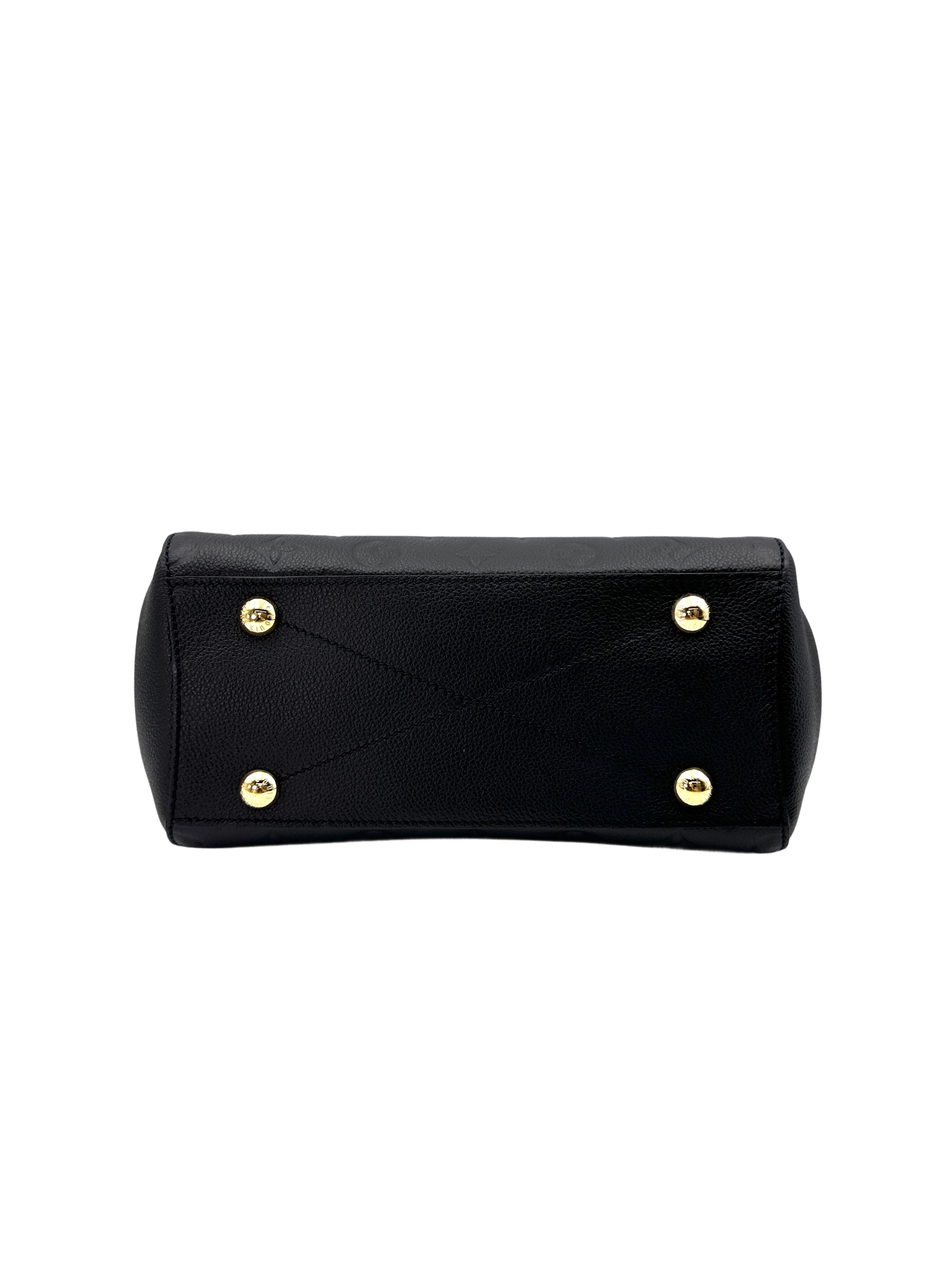 Louis Vuitton Montaigne Black Monogram Empreinte Leather Handle Bag LV2424