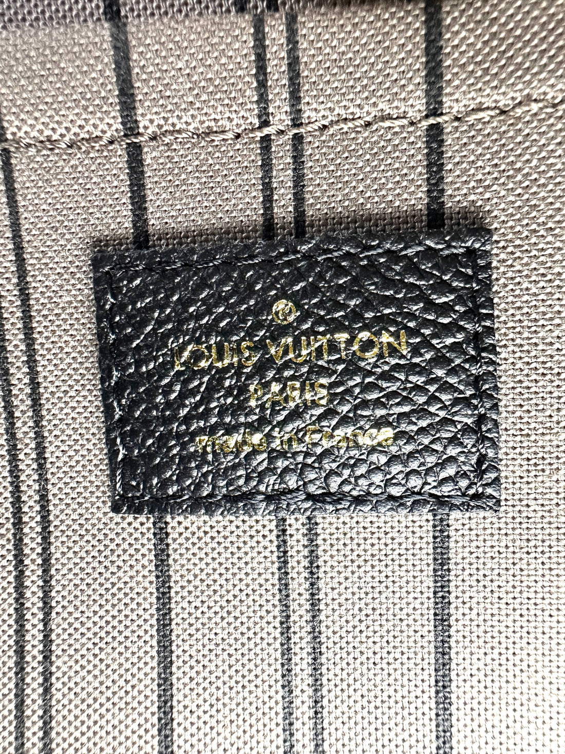 Louis Vuitton Montaigne Black Monogram Empreinte Leather Handle Bag LV2424
