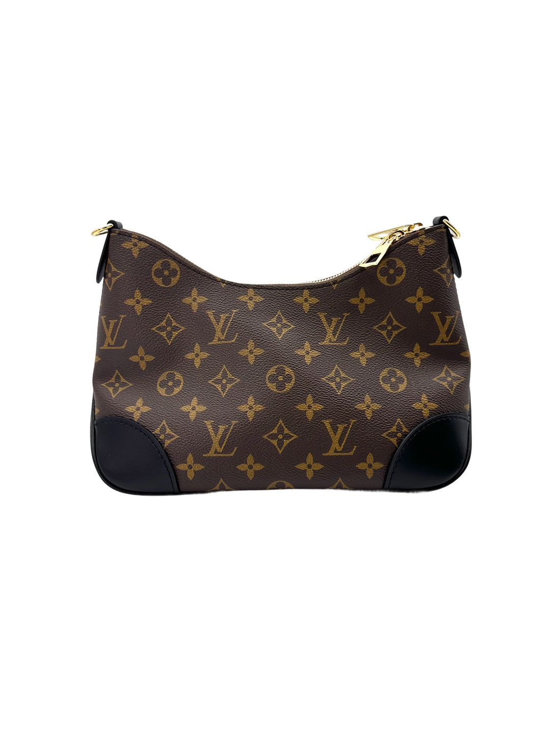 Louis Vuitton Bunlogne Monogram Canvas Shoulder Bag With Black Cowhide Leather Trim LVF260420