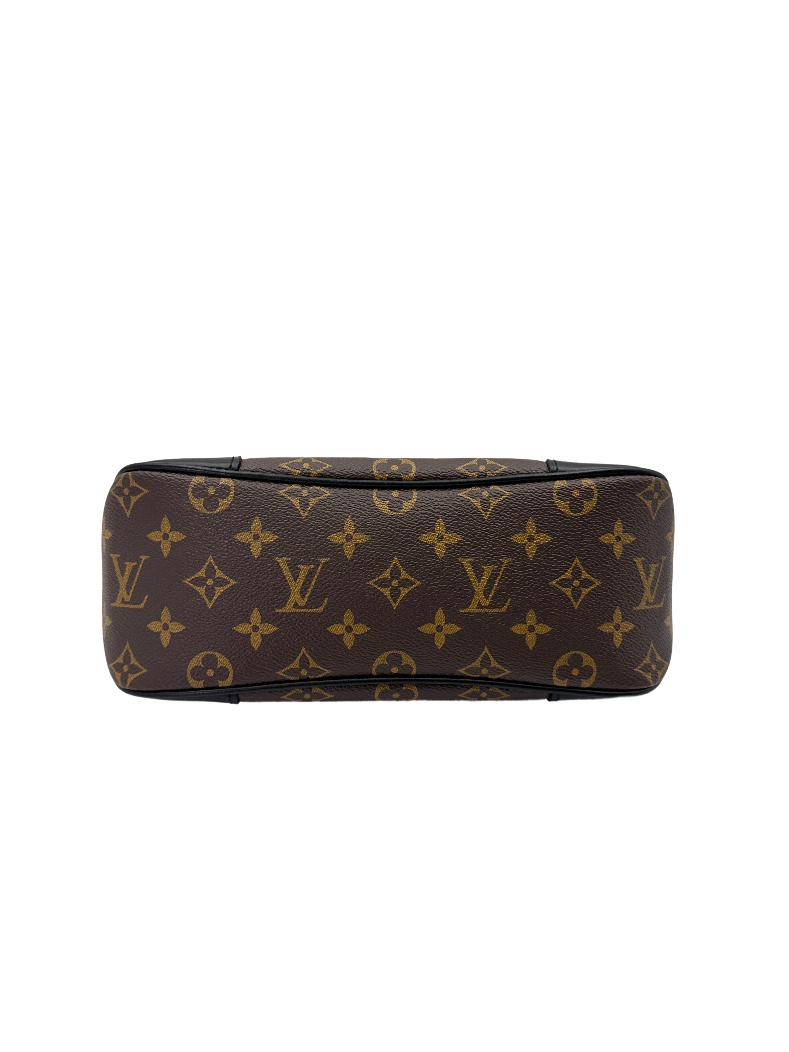 Louis Vuitton Bunlogne Monogram Canvas Shoulder Bag With Black Cowhide Leather Trim LVF260420