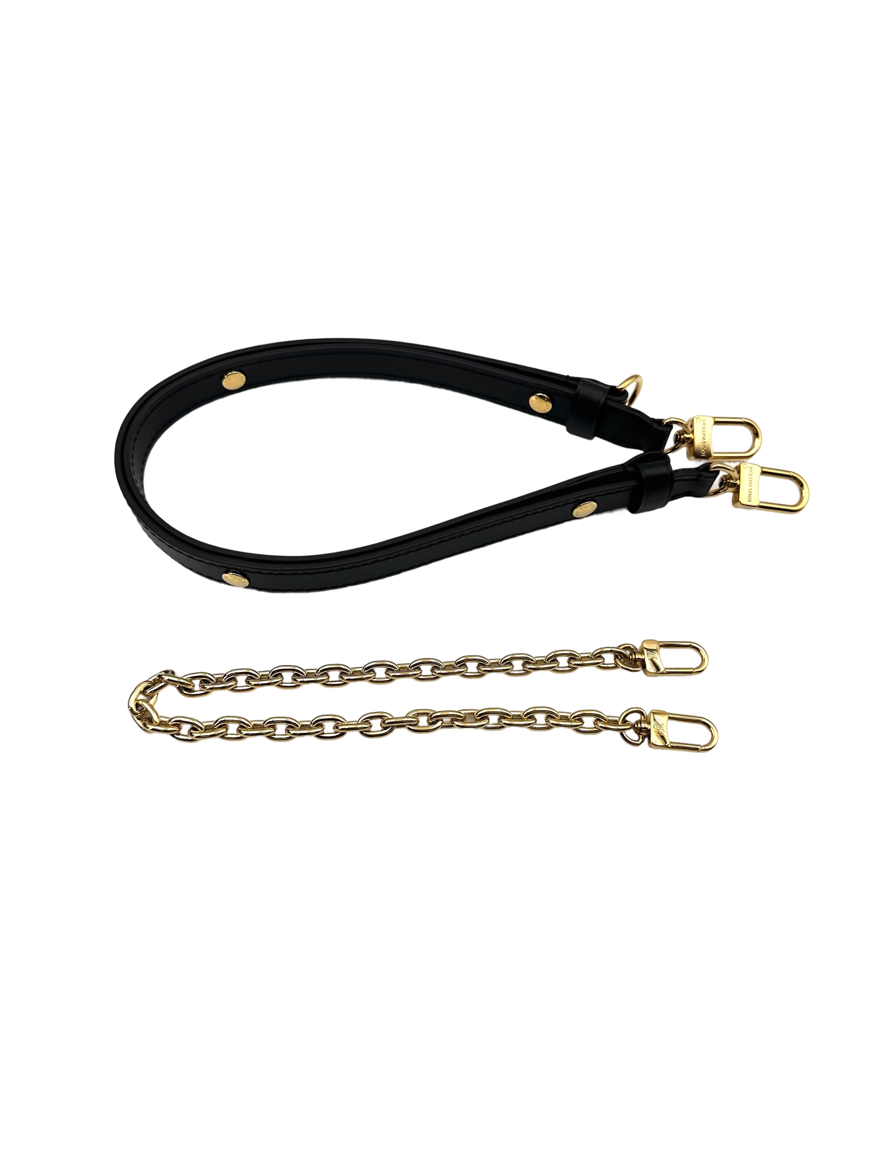 Louis Vuitton Bunlogne Monogram Canvas Shoulder Bag With Black Cowhide Leather Trim LVF