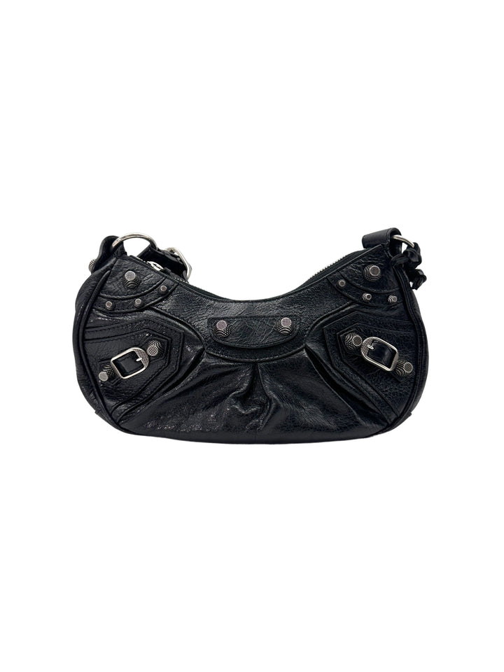 Balenciaga Le Cagole XS Black Leather Shoulder Bag BB63
