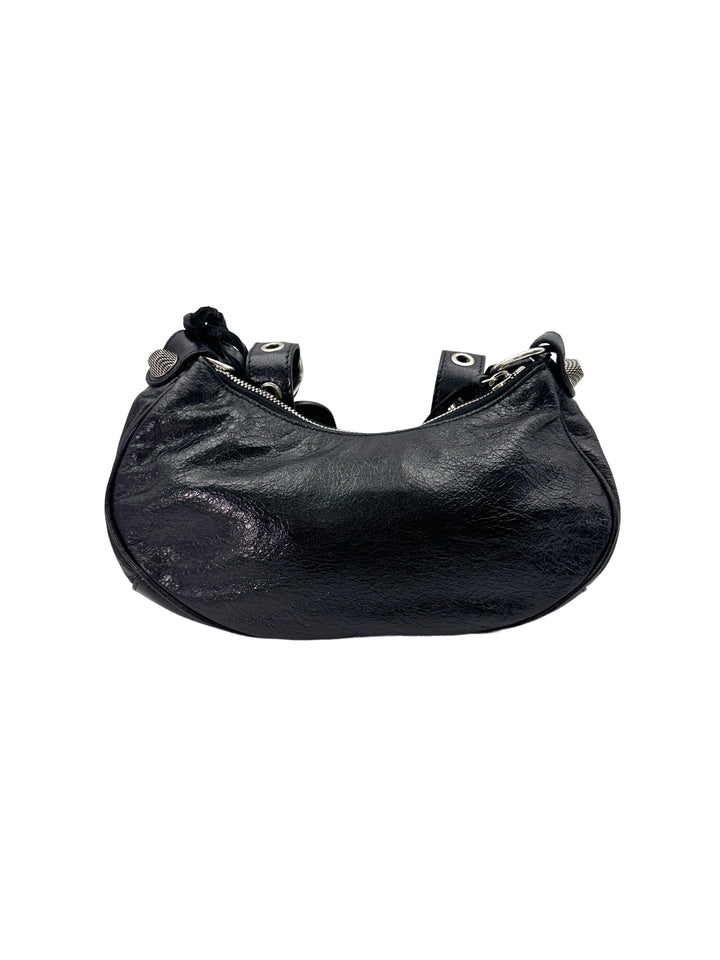 Balenciaga Le Cagole XS Black Leather Shoulder Bag BB63