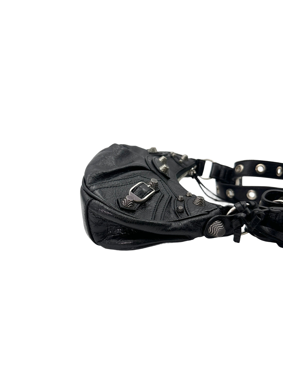 Balenciaga Le Cagole XS Black Leather Shoulder Bag BB63