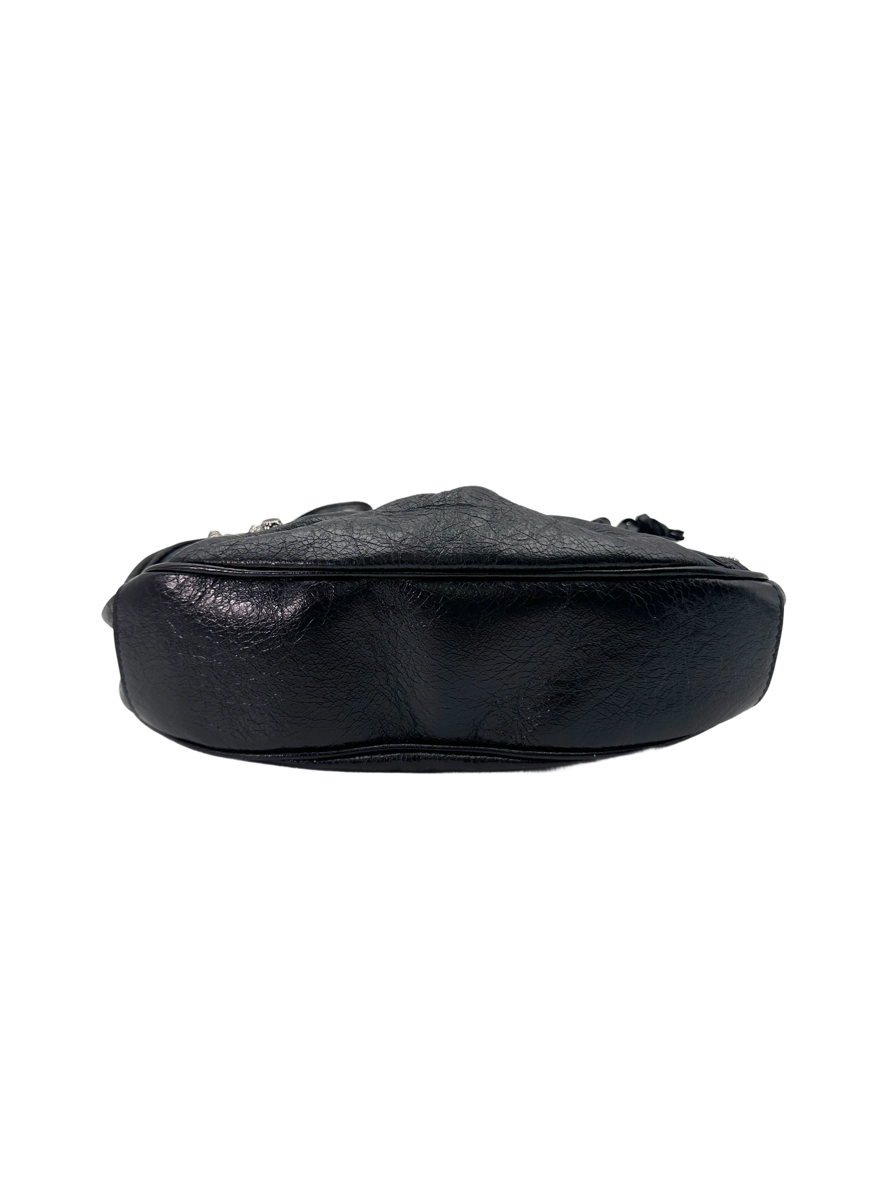 Balenciaga Le Cagole XS Black Leather Shoulder Bag BB63