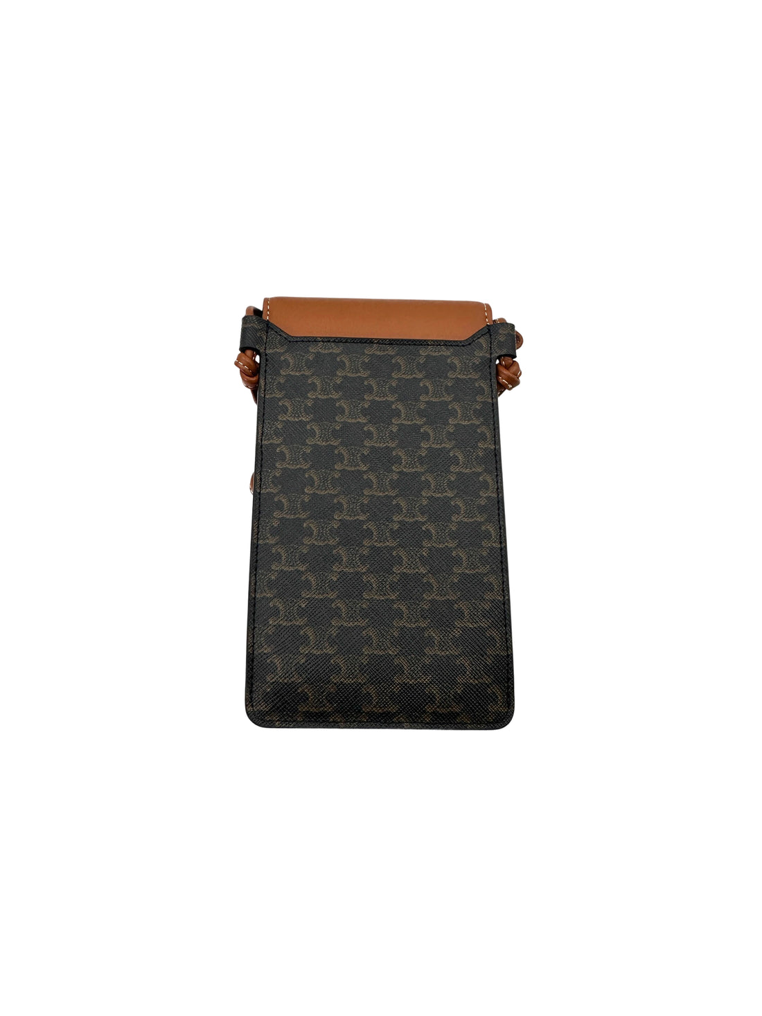 Celine Brown Triomphe Canvas Phone Pouch CEA260422