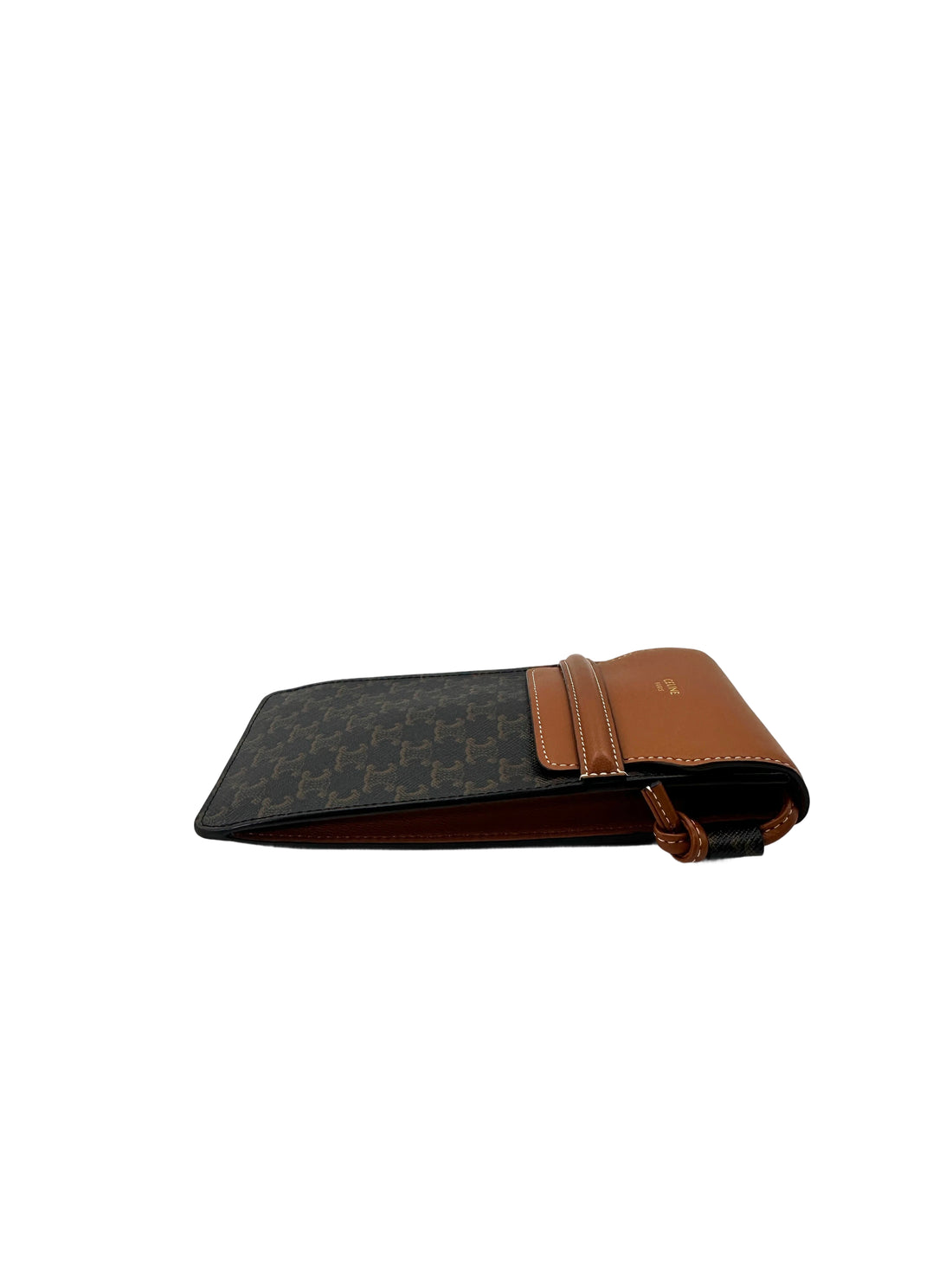 Celine Brown Triomphe Canvas Phone Pouch CEA260422