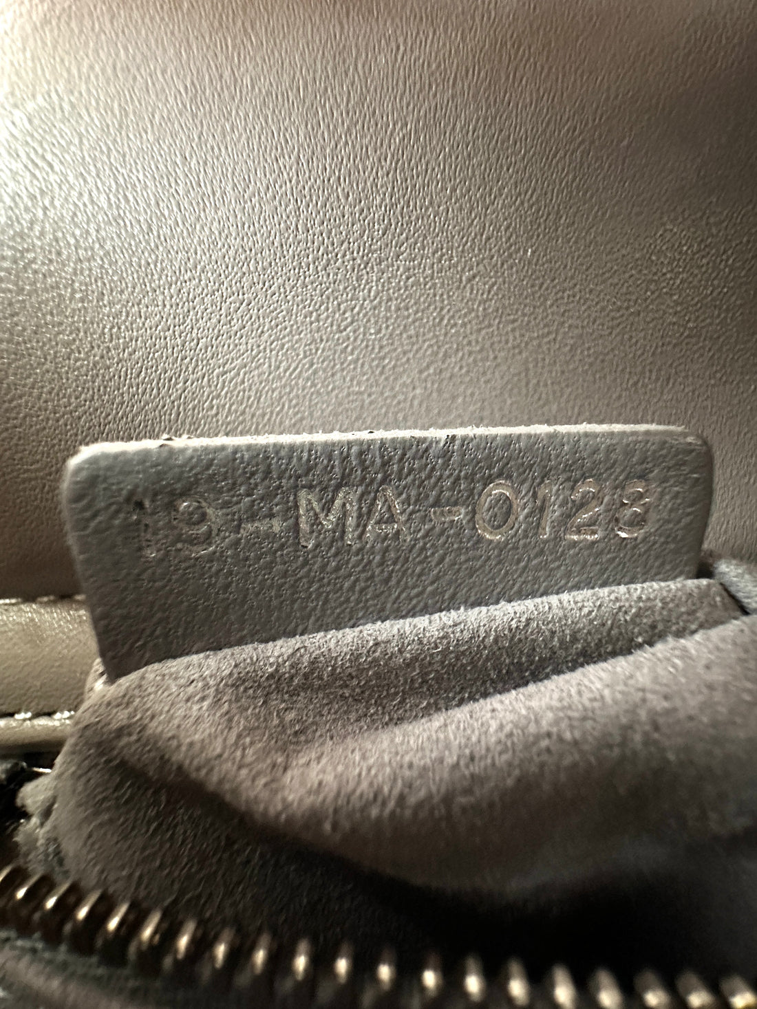Christian Dior Lady Dior Grey Cannage Leather Handle Bag With Silver Charms DR668