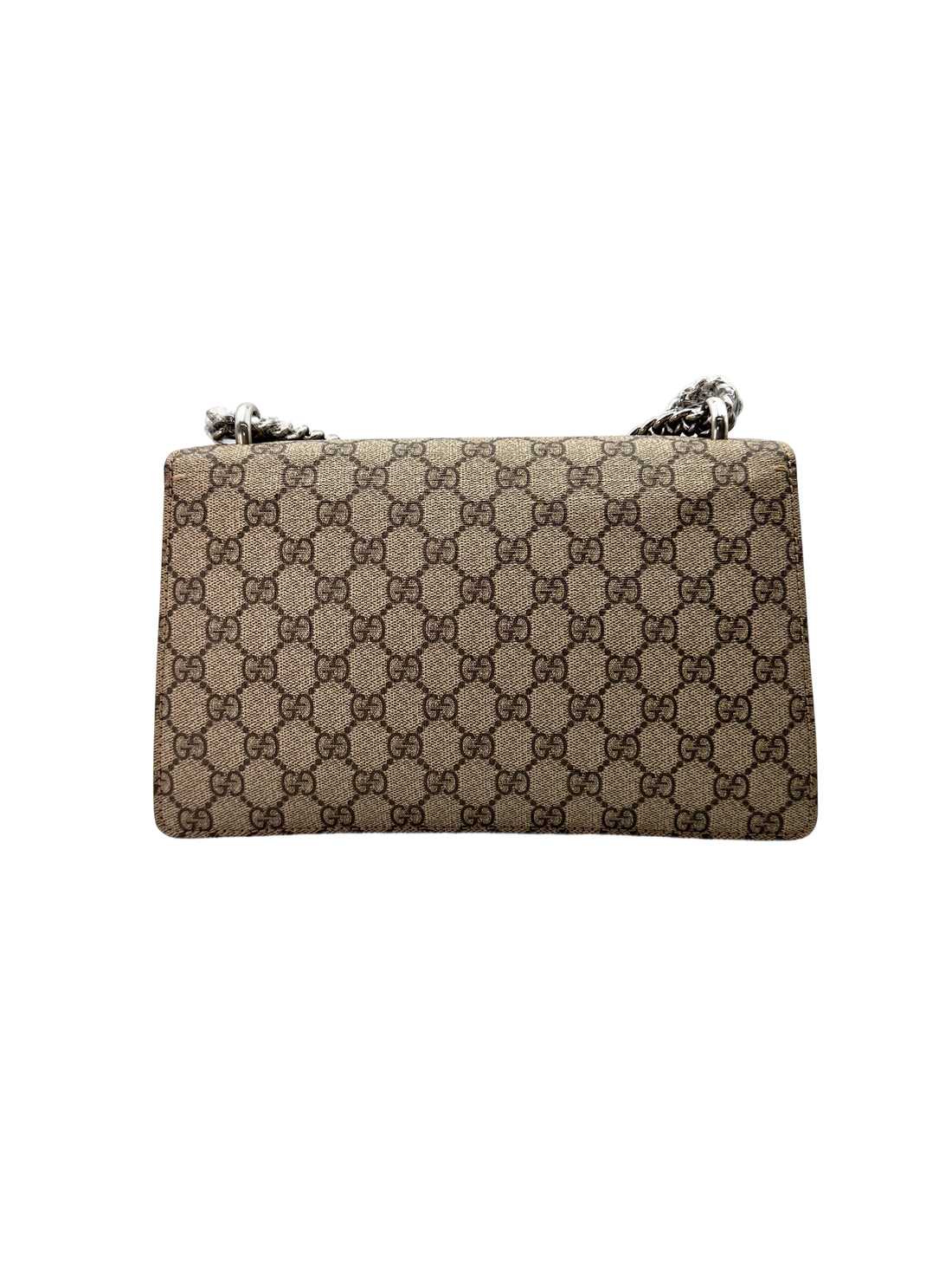 Gucci Dionysus GG Supreme Canvas Shoulder Bag With Blue Tirm GG841