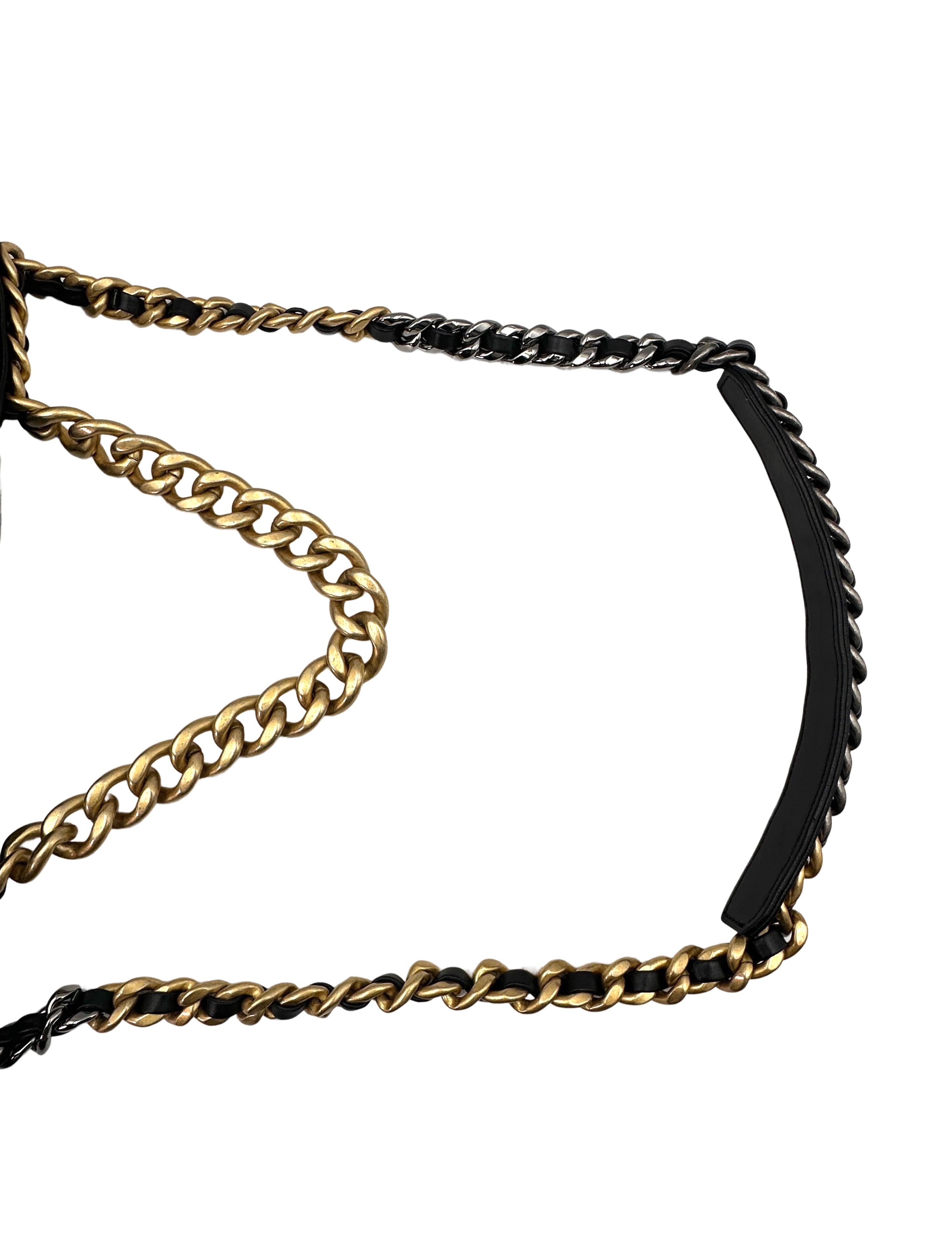Chanel 19Bag Black Quilted Leather Max Flap Bag With Gold Hardware(29***43) IRIS160