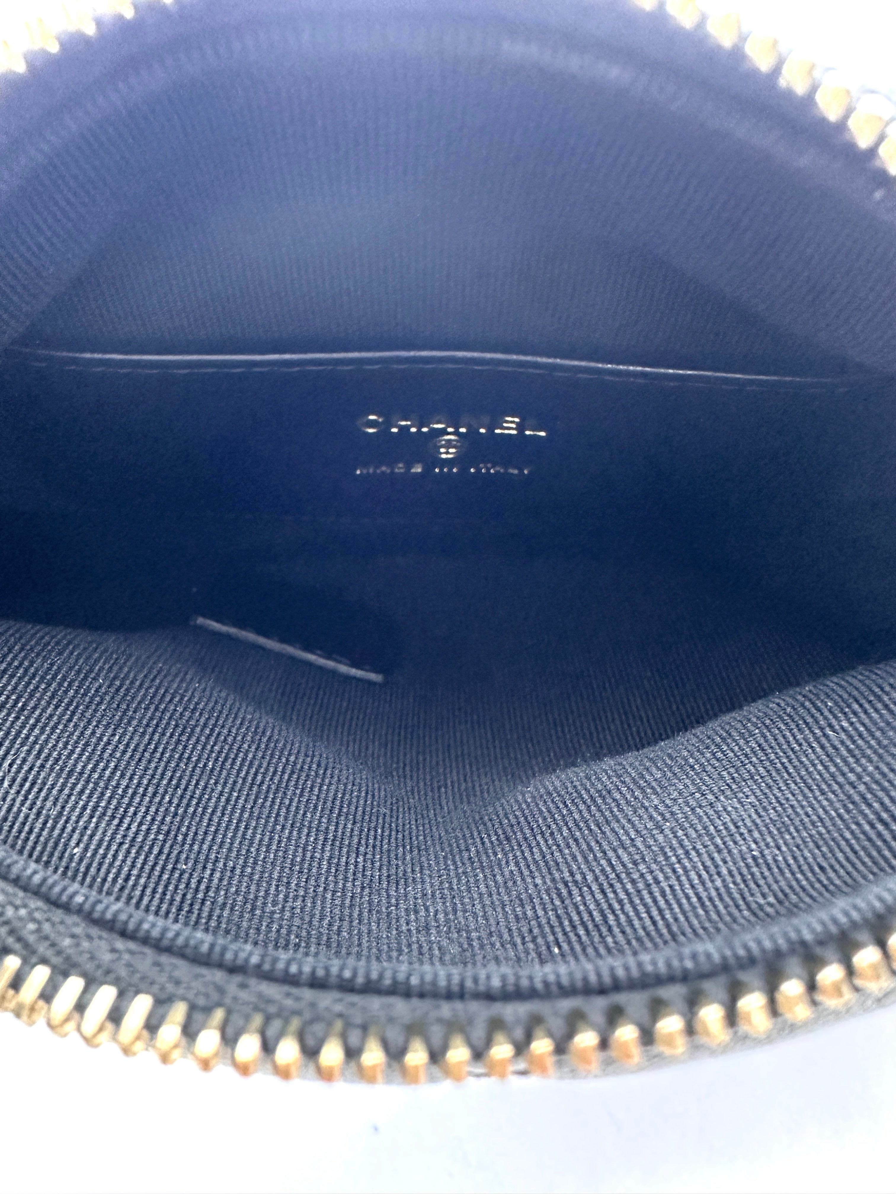 Chanel 23C Black Quilted Leather Chain Around Hobo Bag(T3***K8) CC1767