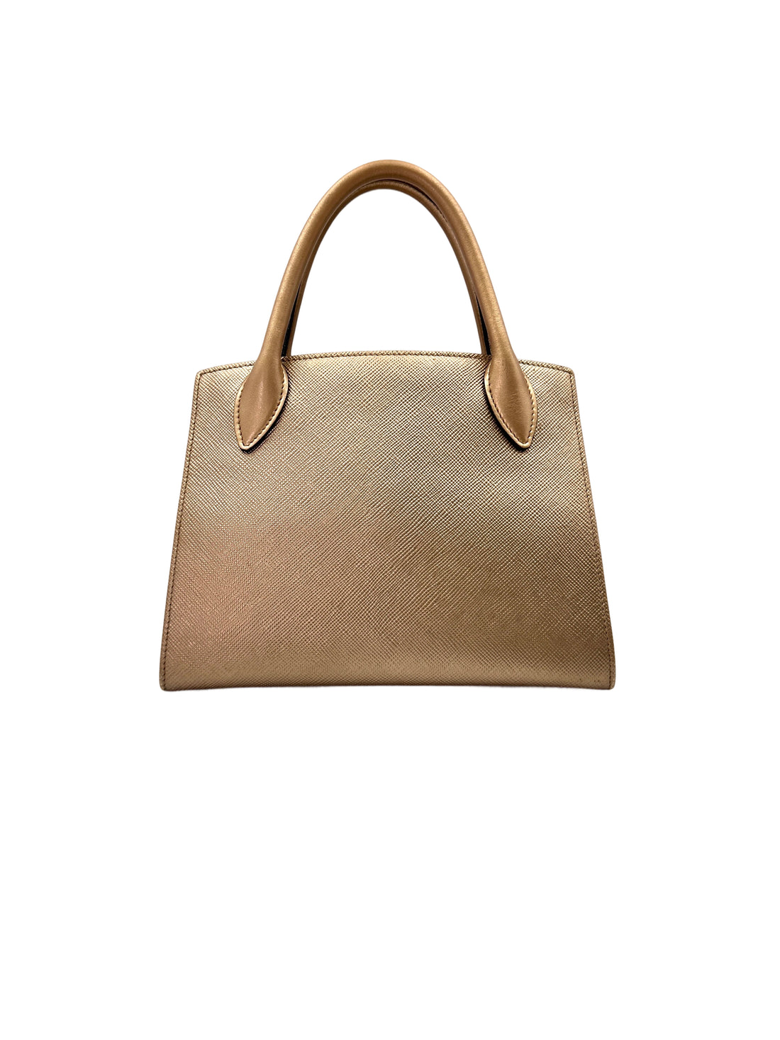 Prada Monochrome Beige Saffiano Leather Handle Bag PR263