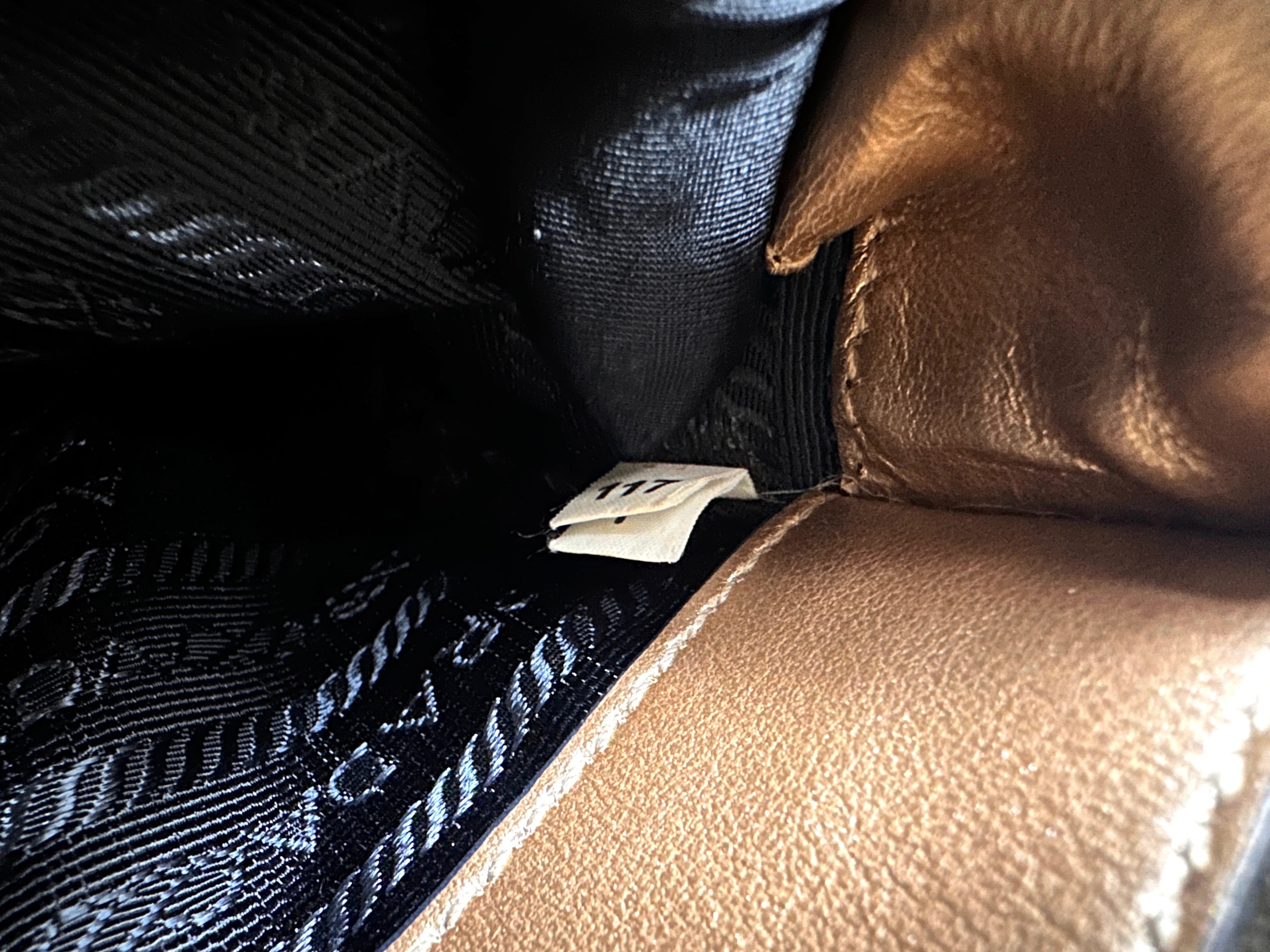 Prada Monochrome Beige Saffiano Leather Handle Bag PR263