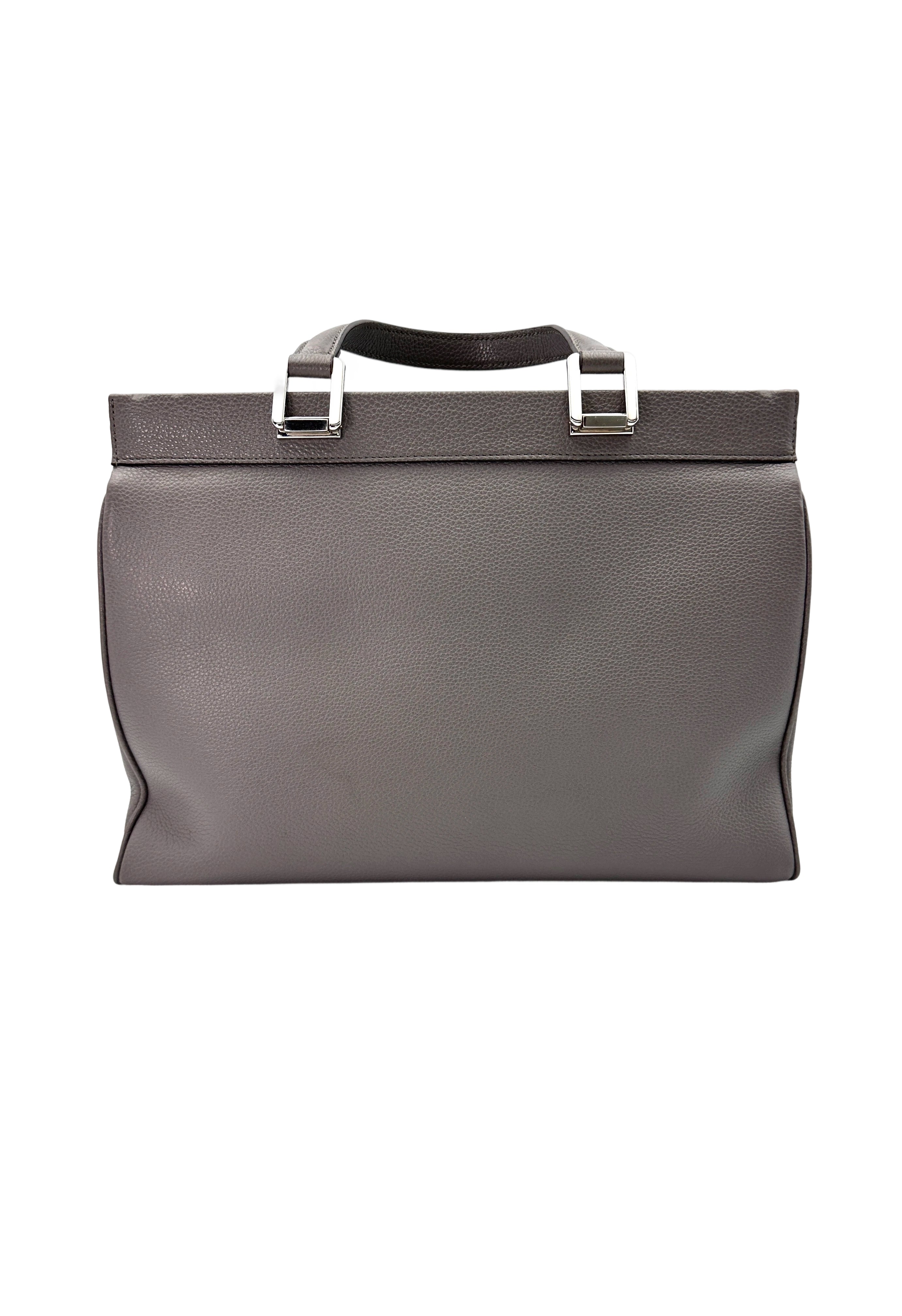 Gucci Zumi Grey Leather Handle Bag GG843