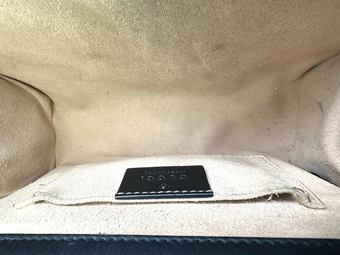 Gucci Padlock GG Guccissima Black Leather Shoulder Bag IRIS161