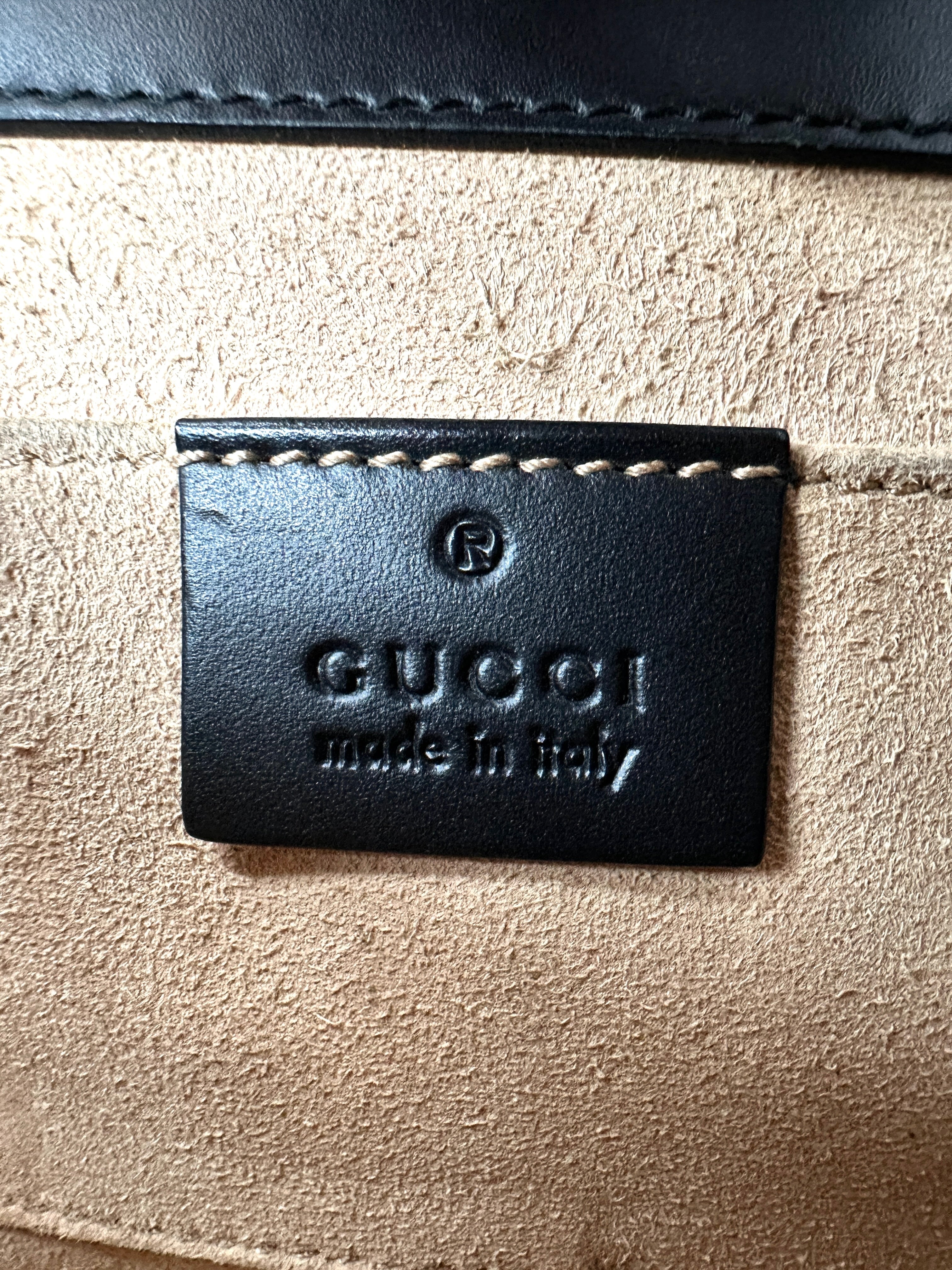 Gucci Padlock GG Guccissima Black Leather Shoulder Bag IRIS161