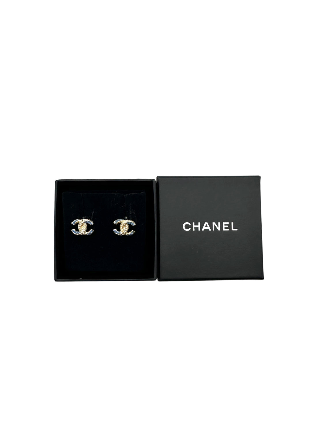 Chanel CC Logo Crystal Stud Earrings CC1769