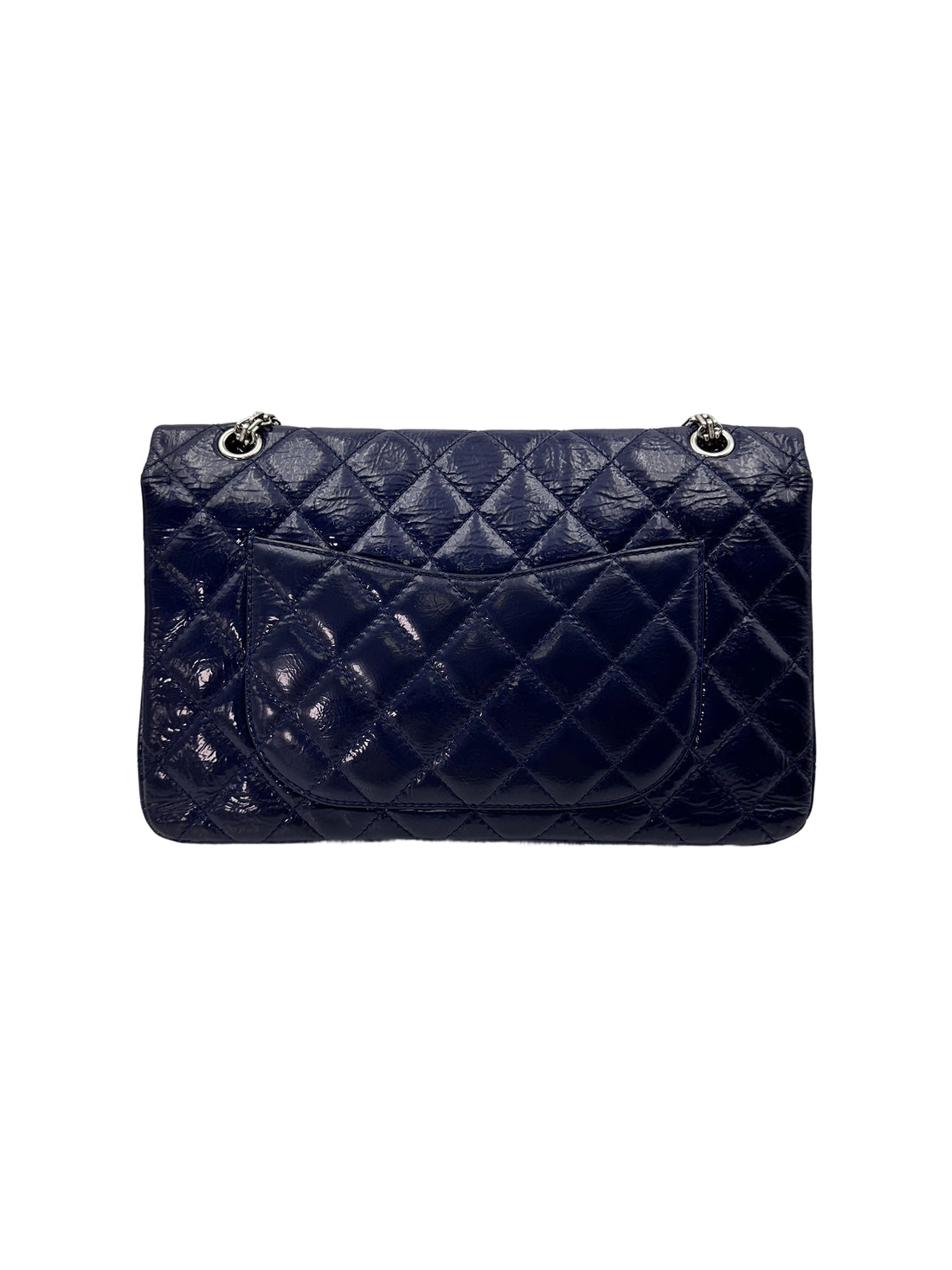 Chanel 2.55 Reissue Navy Quiltted Patent Leather Flap Bag(14***58) CC1771