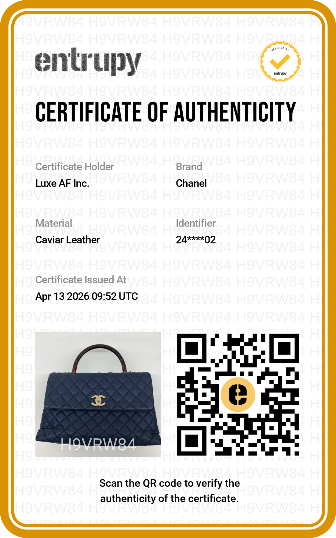 Chanel CoCo Handle Navy Quilted Leather Large Size Lizard Handle Shoulder Bag(24***02) CC1800