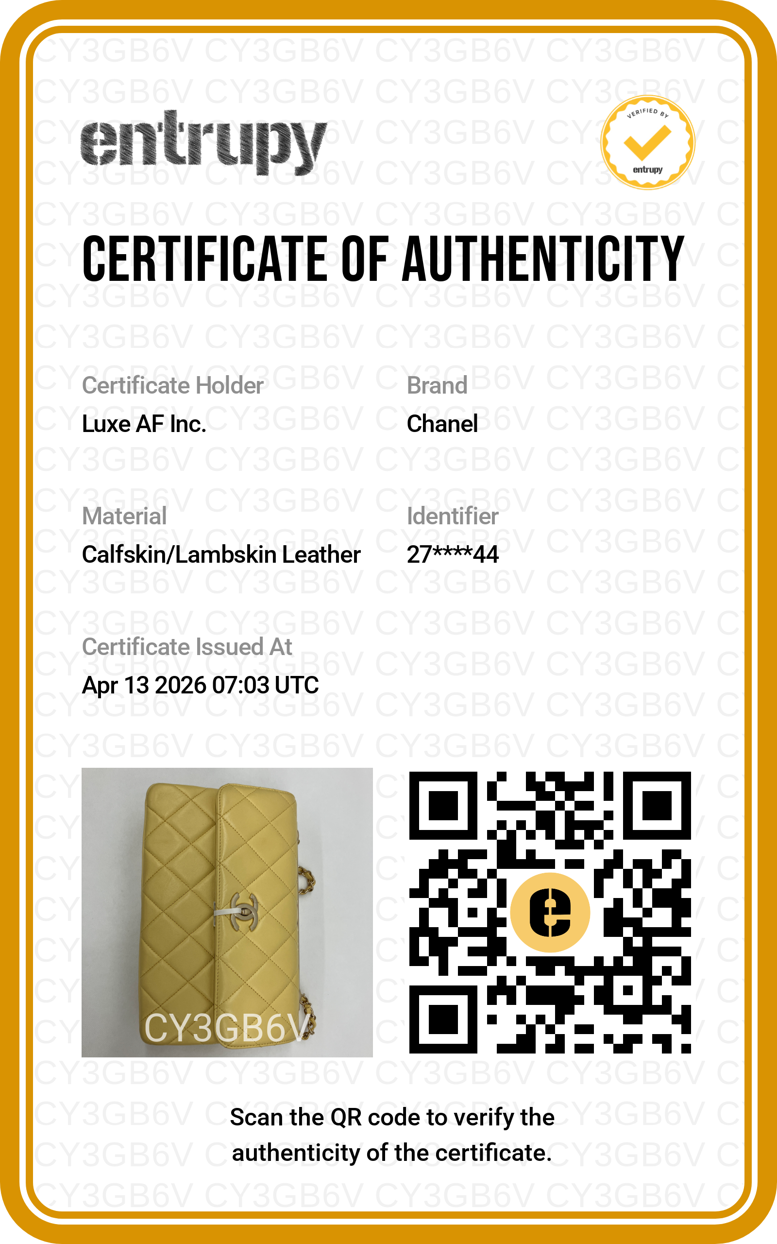 Chanel Trendy CC Yellow Quilted Leather Flap Bag With Gold Buckle(27***44) CC1770