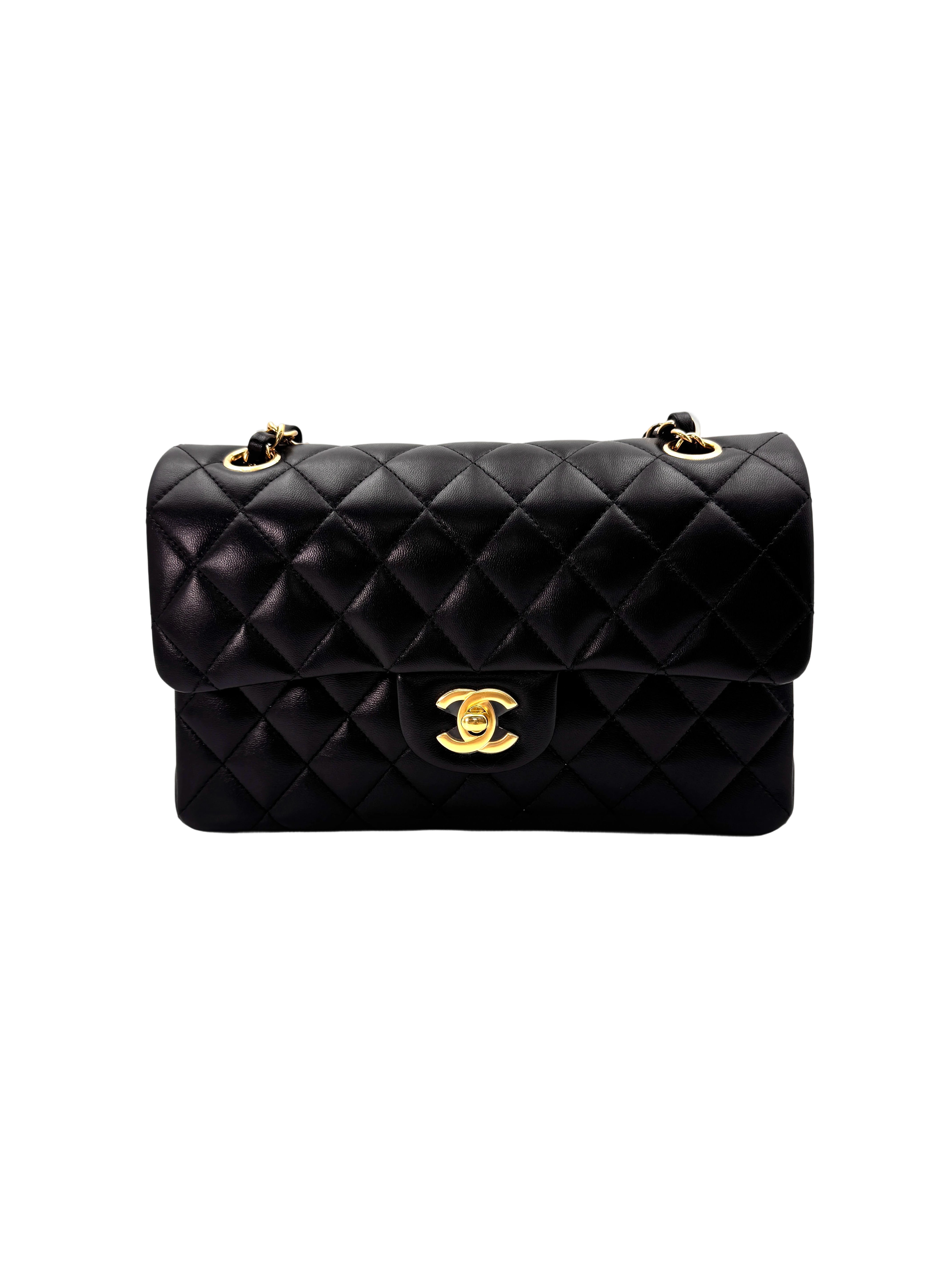 Chanel Classic Flap Black Quilted Leather Shoulder Bag With Gold Buckle(HE***U5) CC1775