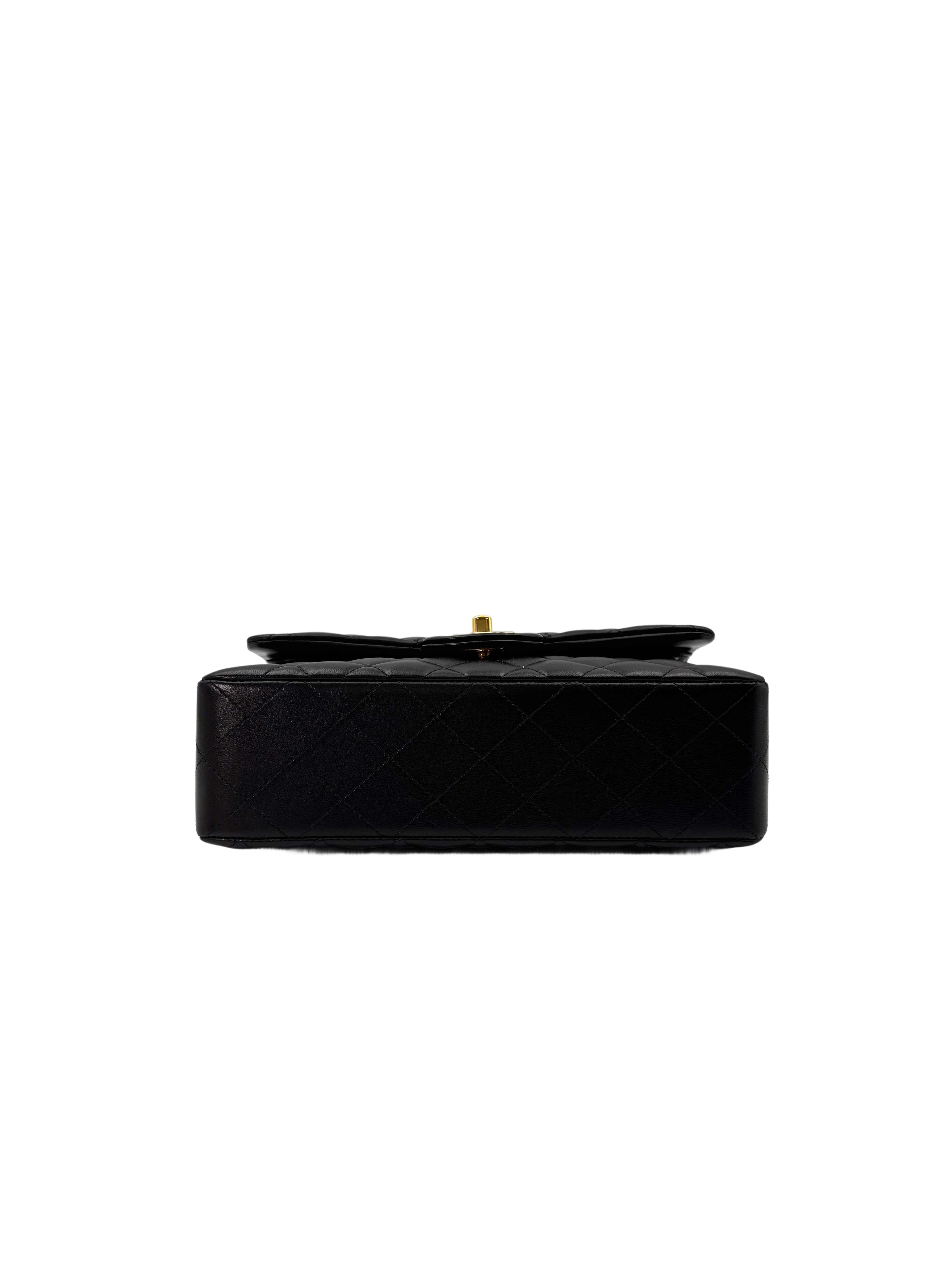 Chanel Classic Flap Black Quilted Leather Shoulder Bag With Gold Buckle(HE***U5) CC1775