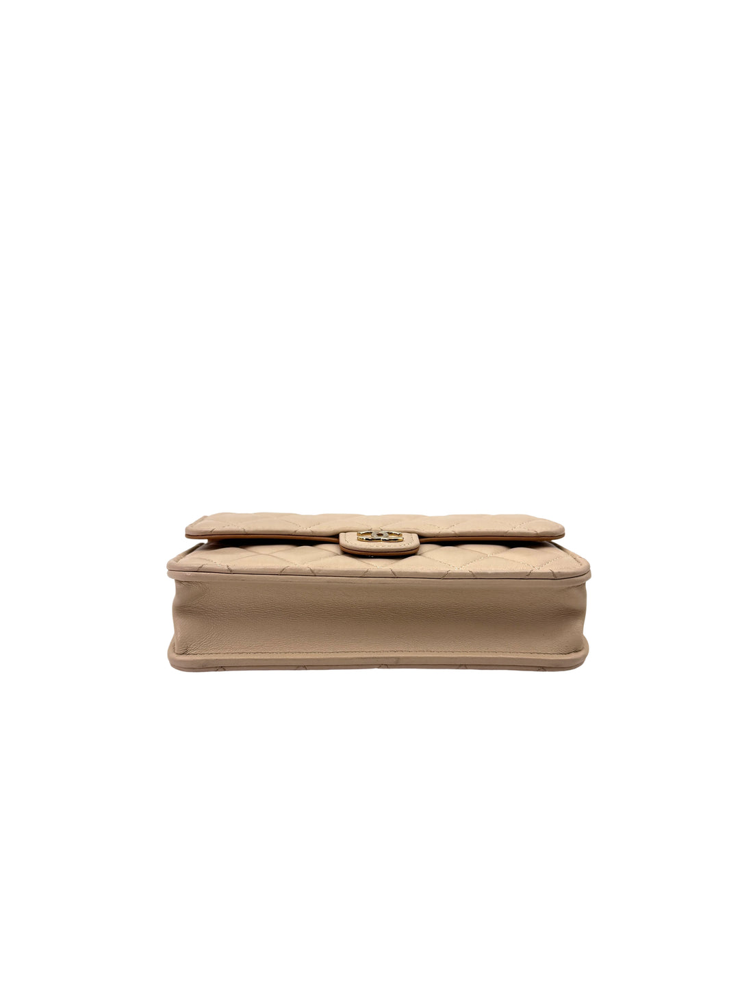 Chanel Beige Quilted Leather Top Handle Wallet On Chain(UN***LJ) IRIS162