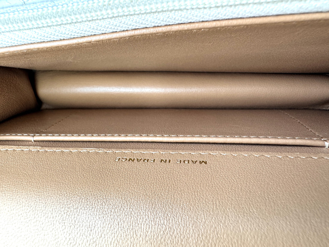 Chanel Beige Quilted Leather Top Handle Wallet On Chain(UN***LJ) IRIS162