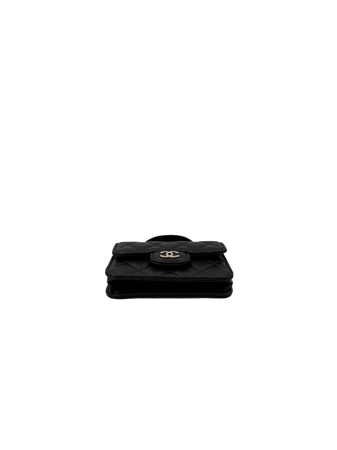 Chanel Black Quilted Lambskin Mini Top Handle Flap Bag(31***89) CC1773
