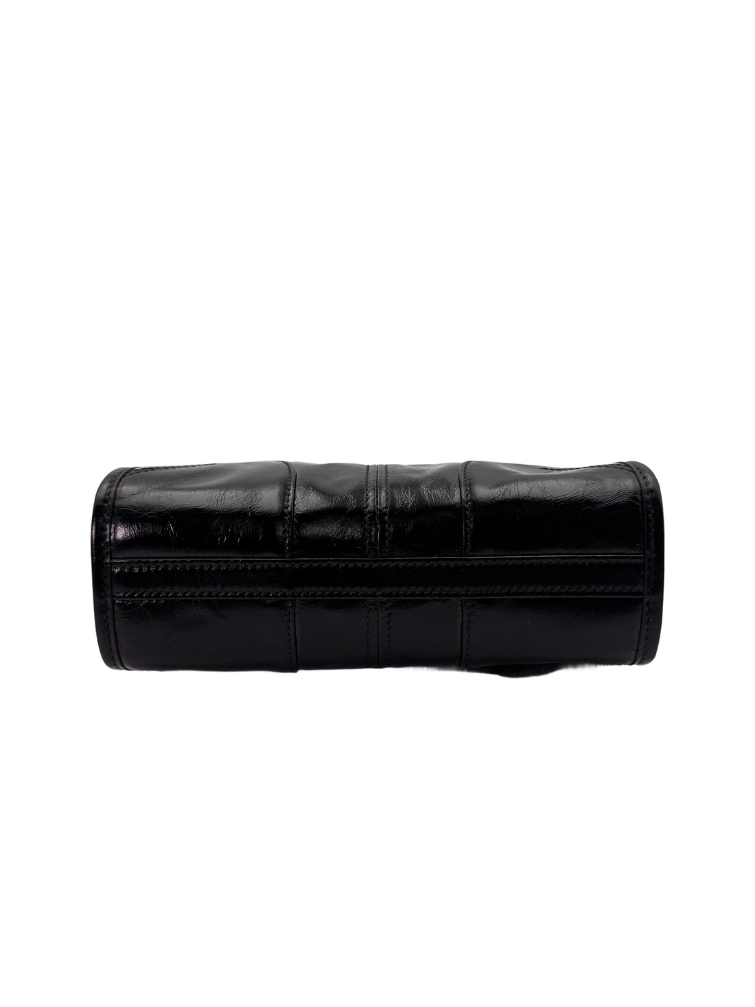 Prada Bonnie Black Glossy Lambskin Shoulder Bag